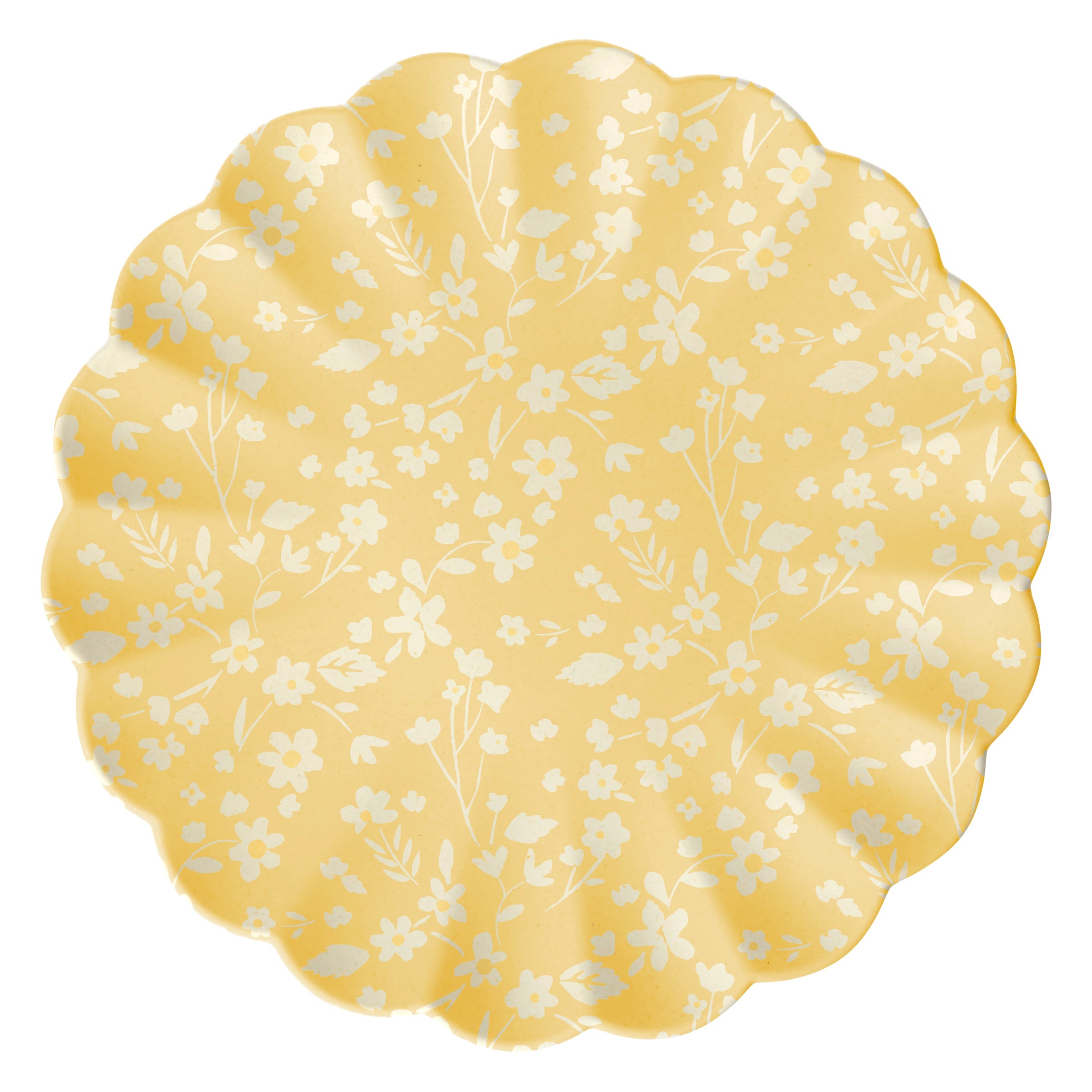 "Floral Reusable Bamboo Large Plates, Set of 6"