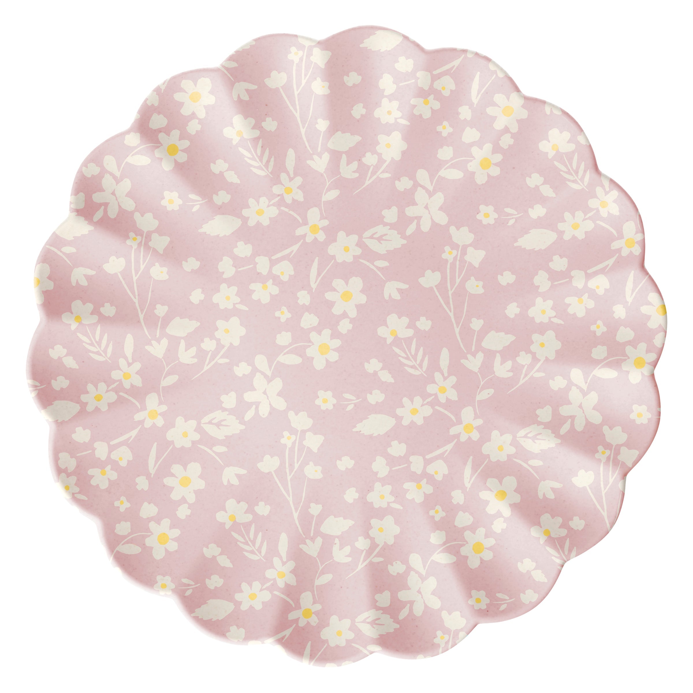 "Floral Reusable Bamboo Large Plates, Set of 6"
