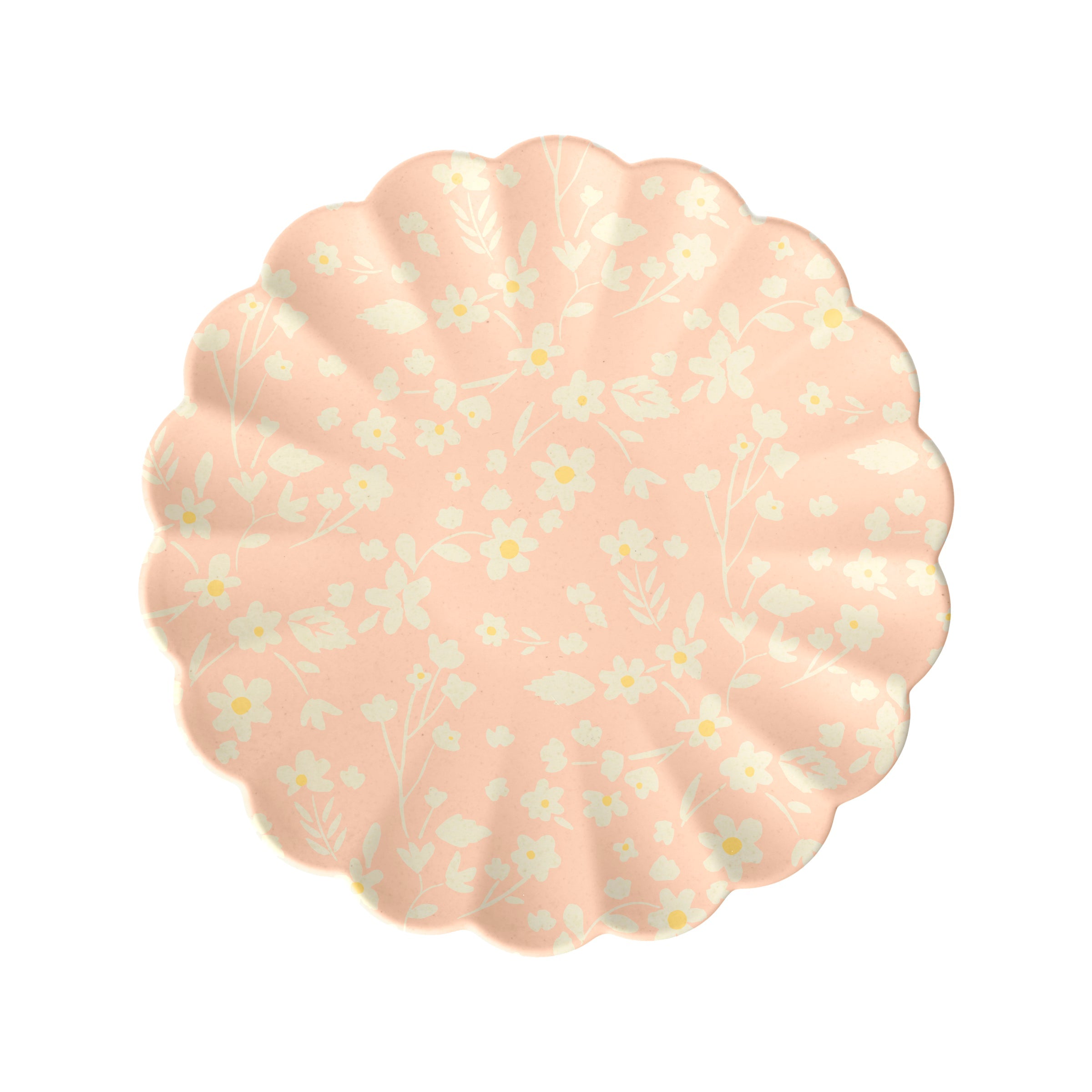 "Floral Reusable Bamboo Small Plates, Set of 6"
