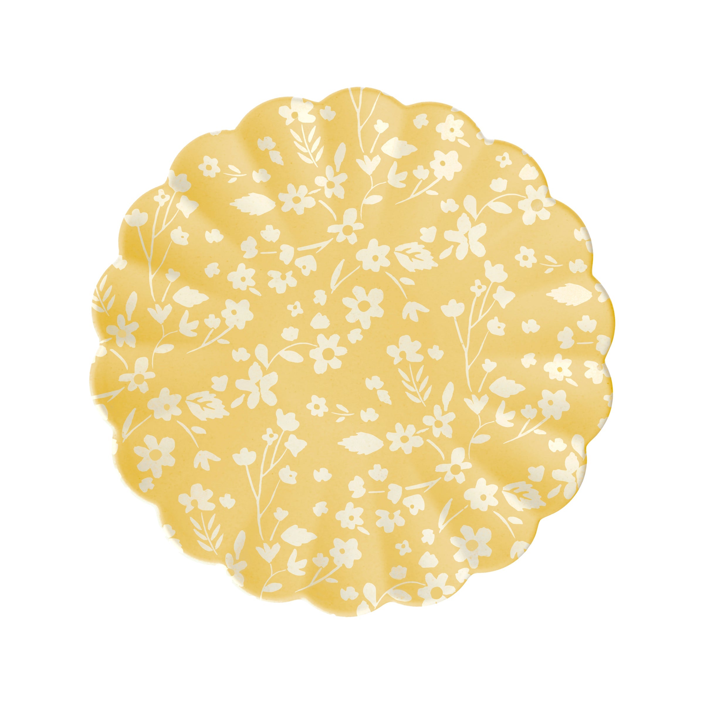 "Floral Reusable Bamboo Small Plates, Set of 6"