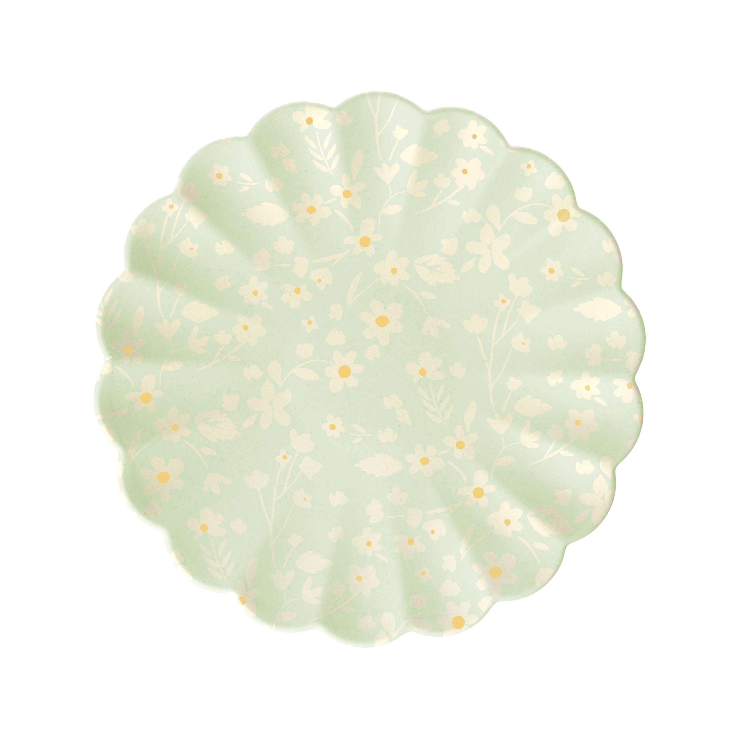 "Floral Reusable Bamboo Small Plates, Set of 6"