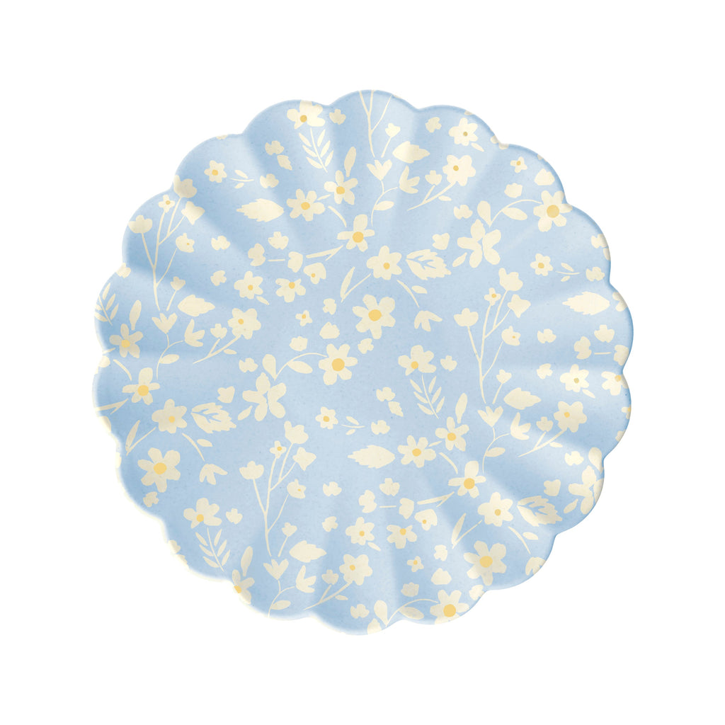"Floral Reusable Bamboo Small Plates, Set of 6"