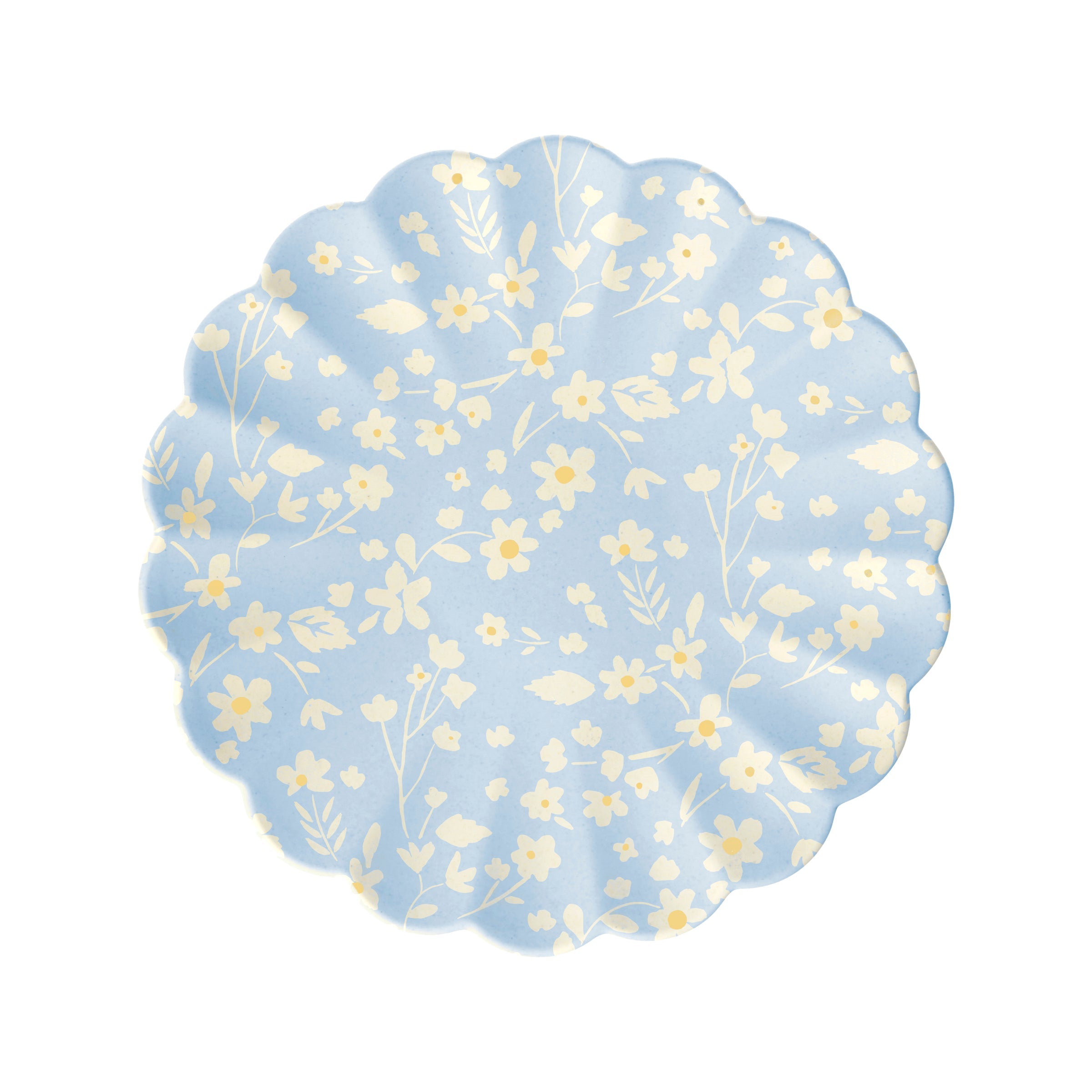 "Floral Reusable Bamboo Small Plates, Set of 6"