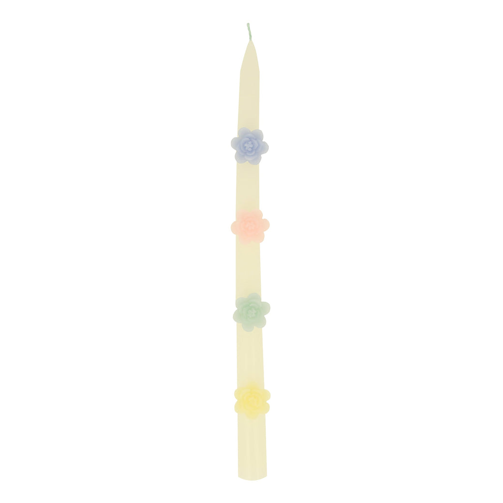 Pastel Flower Taper Candles