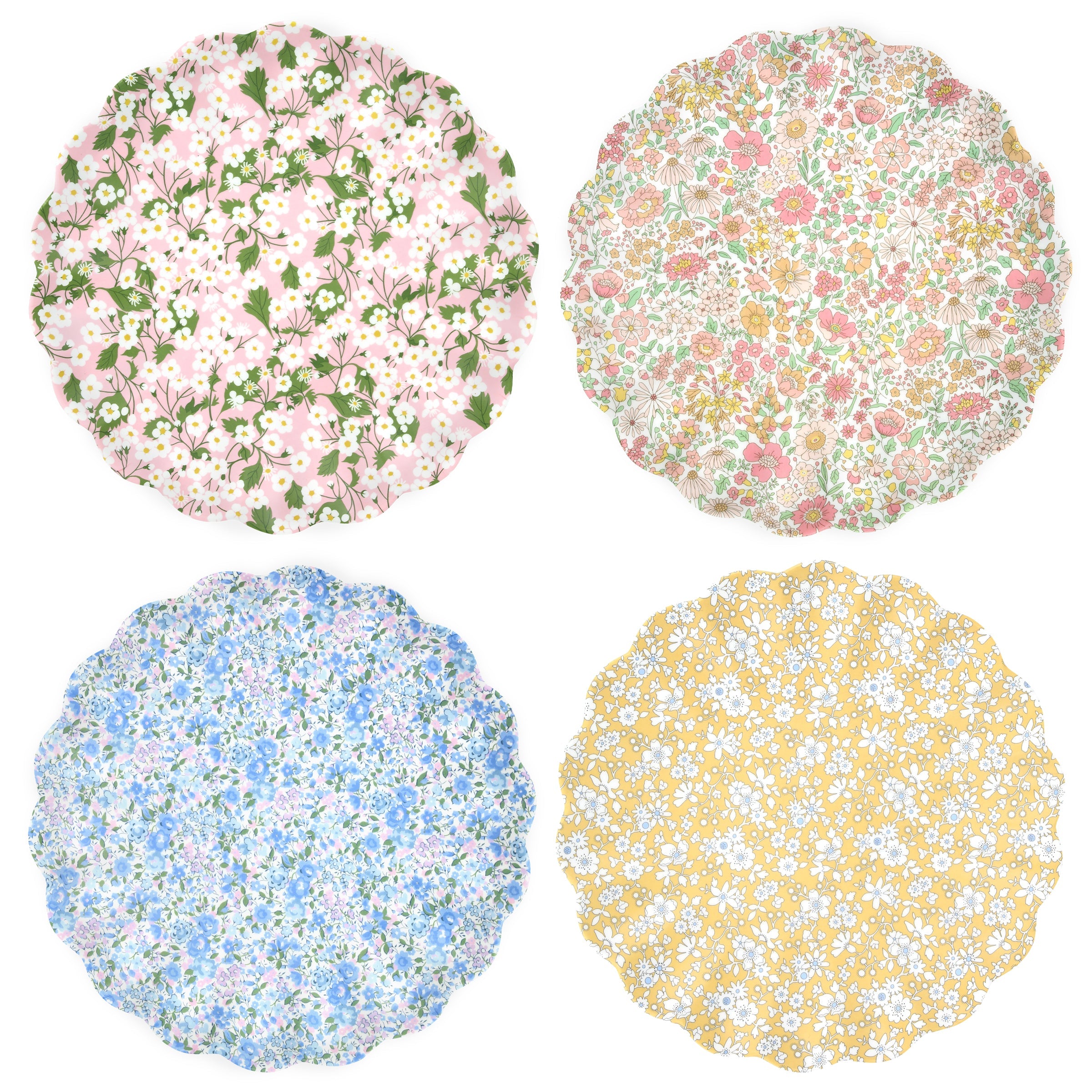 "Meri Meri x Liberty Mixed Large Melamine Plates, Set of 4"