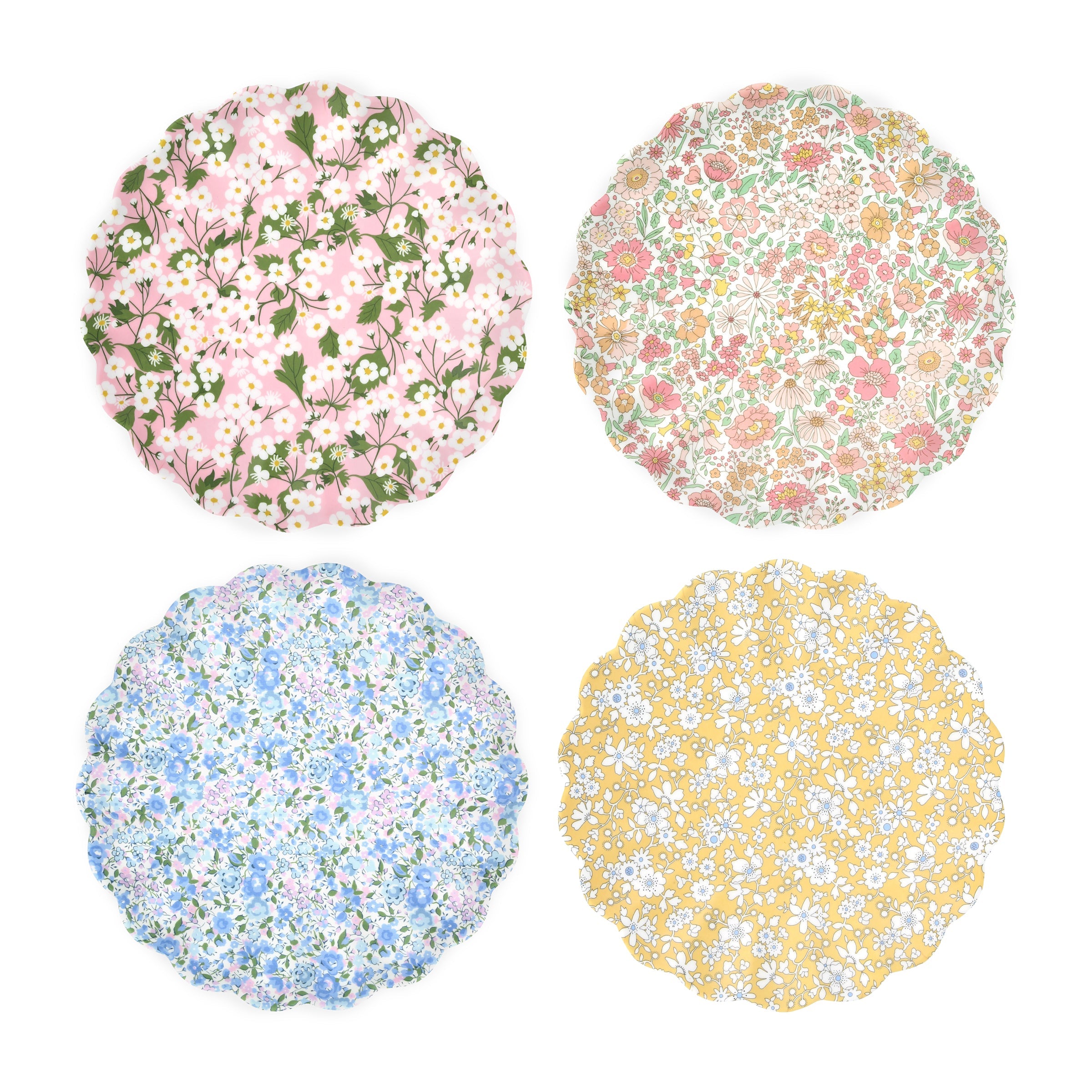 "Meri Meri x Liberty Mixed Small Melamine Plates, Set of 4"