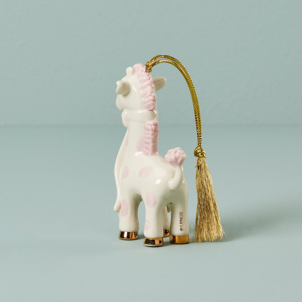 Personalized Baby's Pink Giraffe Ornament