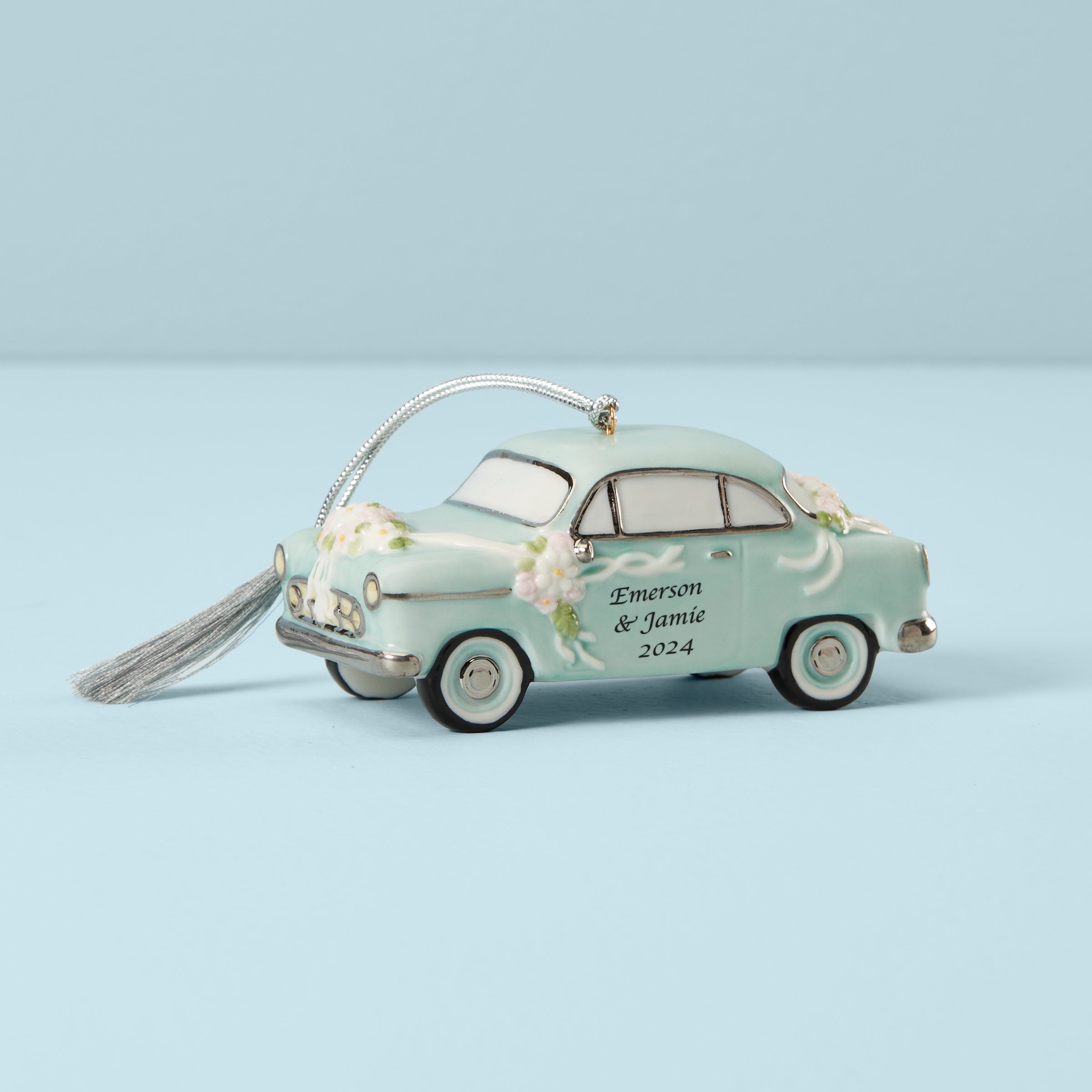 Personalized Just Married Car Ornament