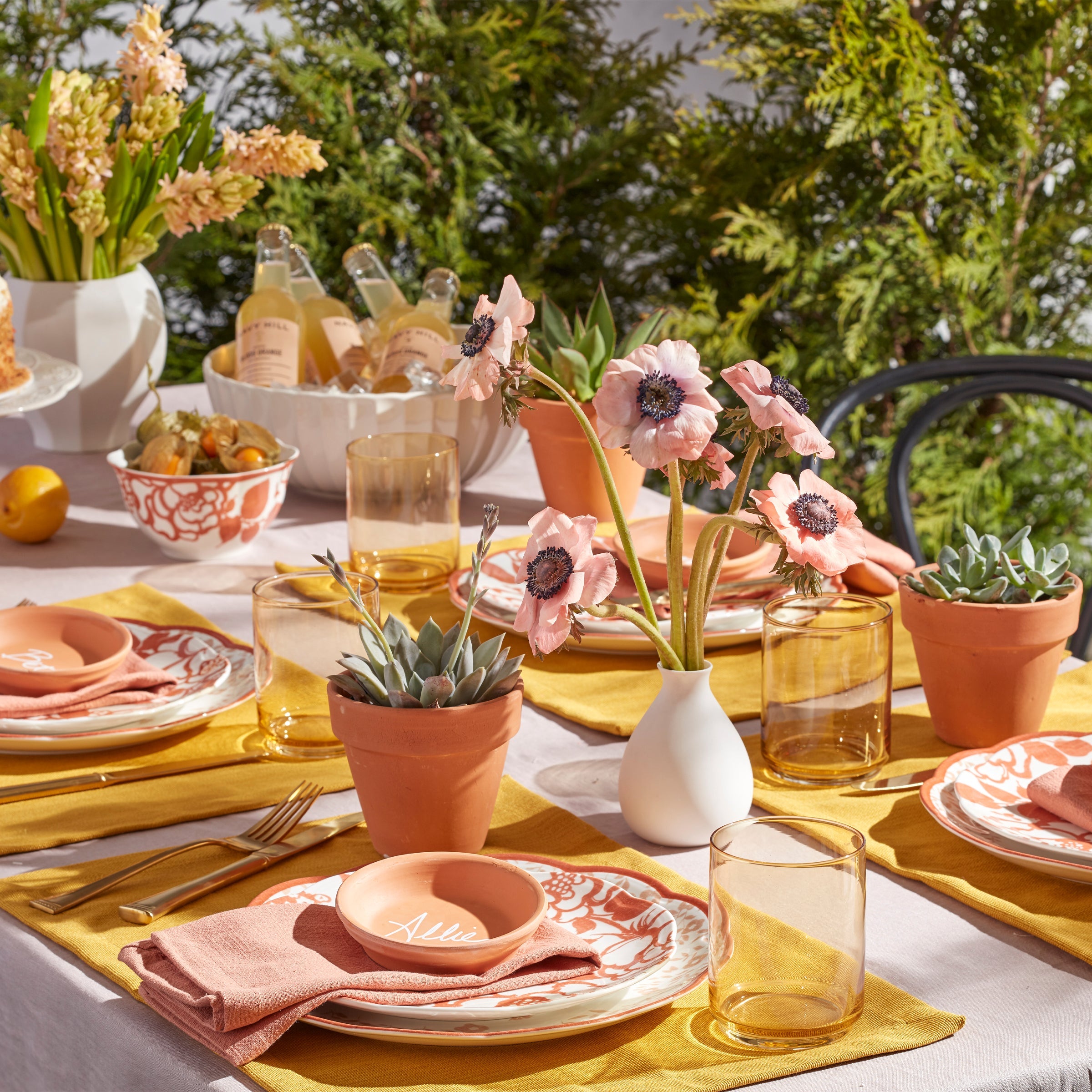 Butterfly Meadow Cottage Saffron Accent Plates - Set of 4