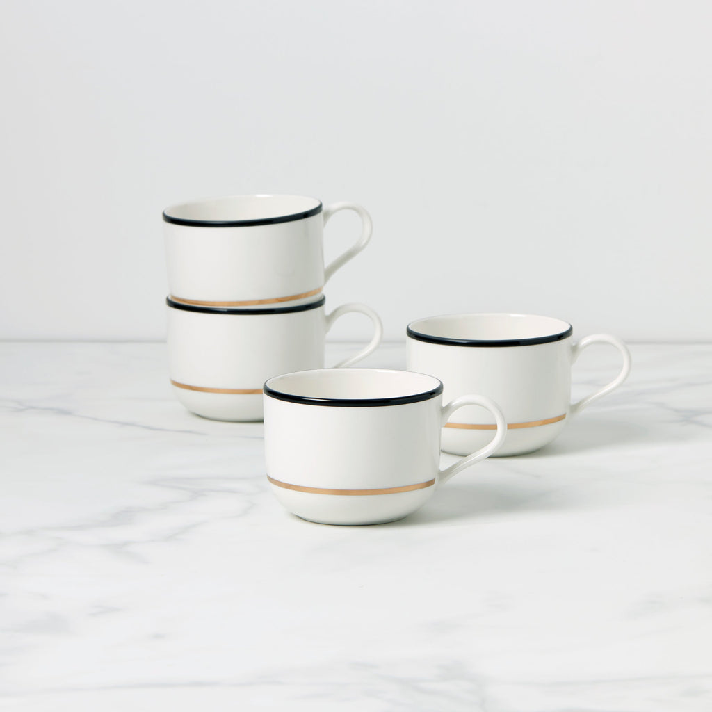 Make It Pop Mugs - Set of 4 - Black/Gold