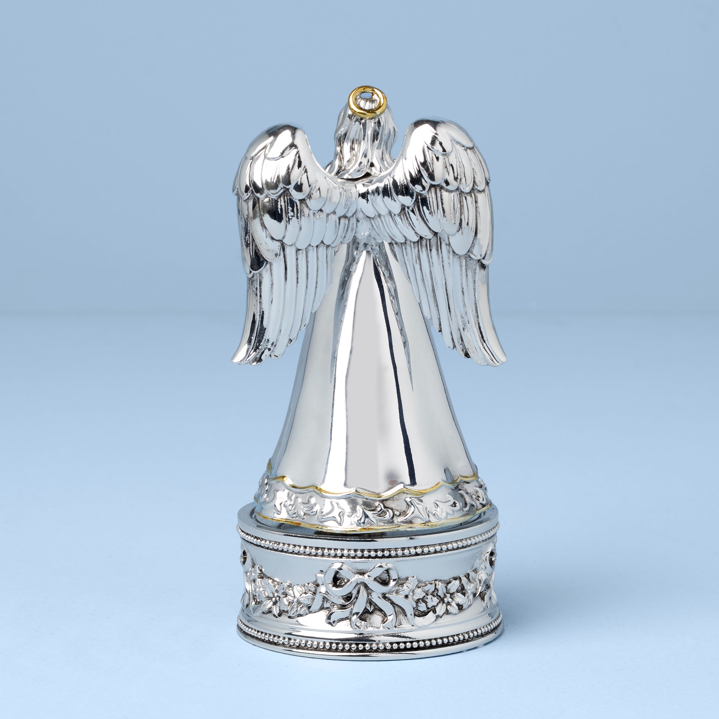 Vintage Musical Angel Silverplate Figurine