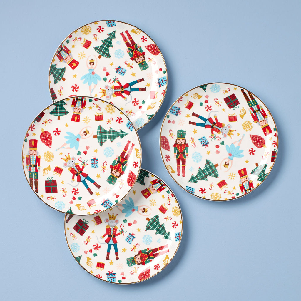 Nutcracker Ballet Accent Plates - Set of 4