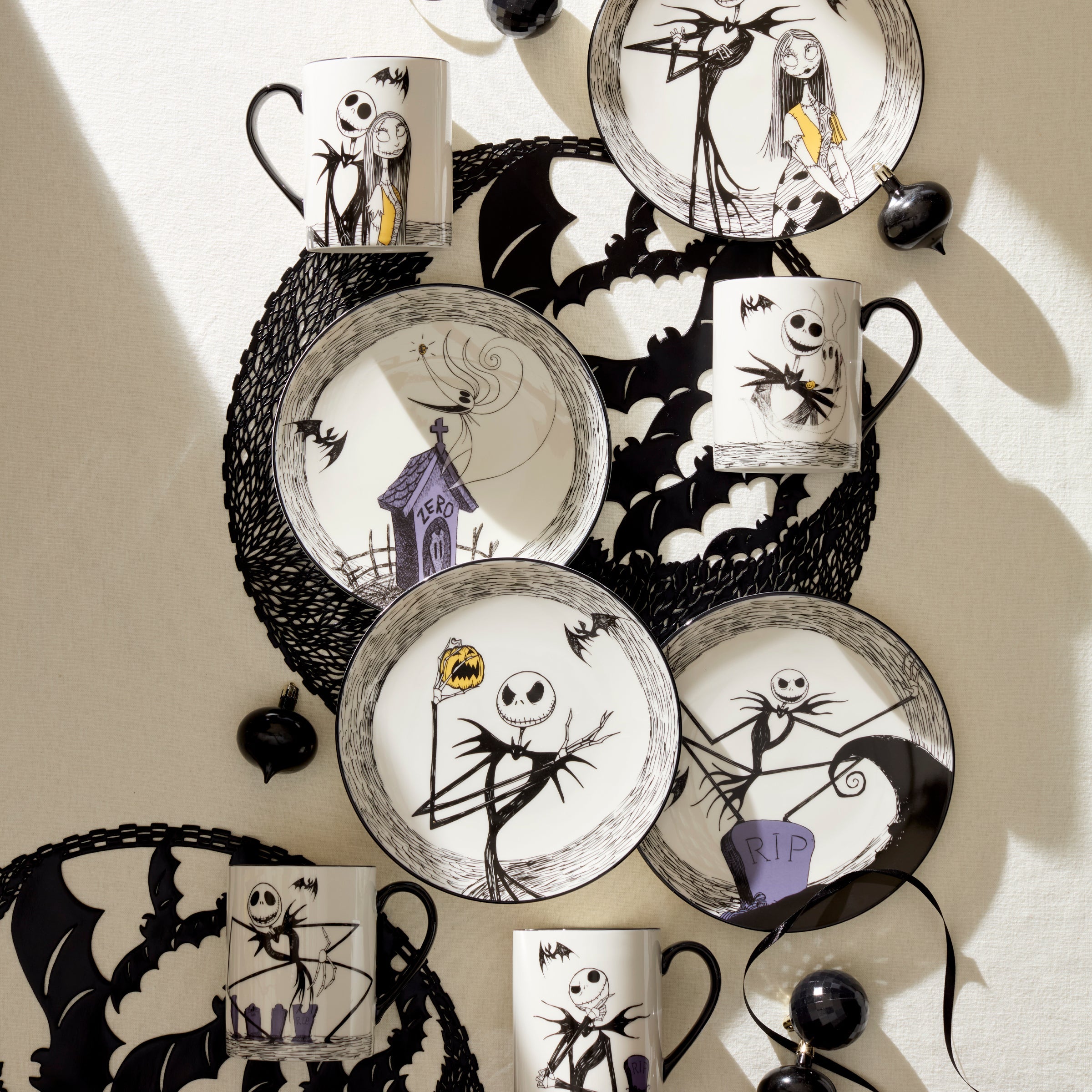 The Nightmare Before Christmas Accent Plates - Set of 4