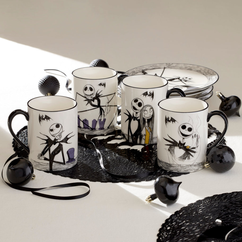 The Nightmare Before Christmas Mugs - Set of 4