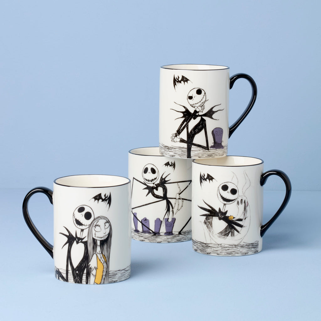 The Nightmare Before Christmas Mugs - Set of 4