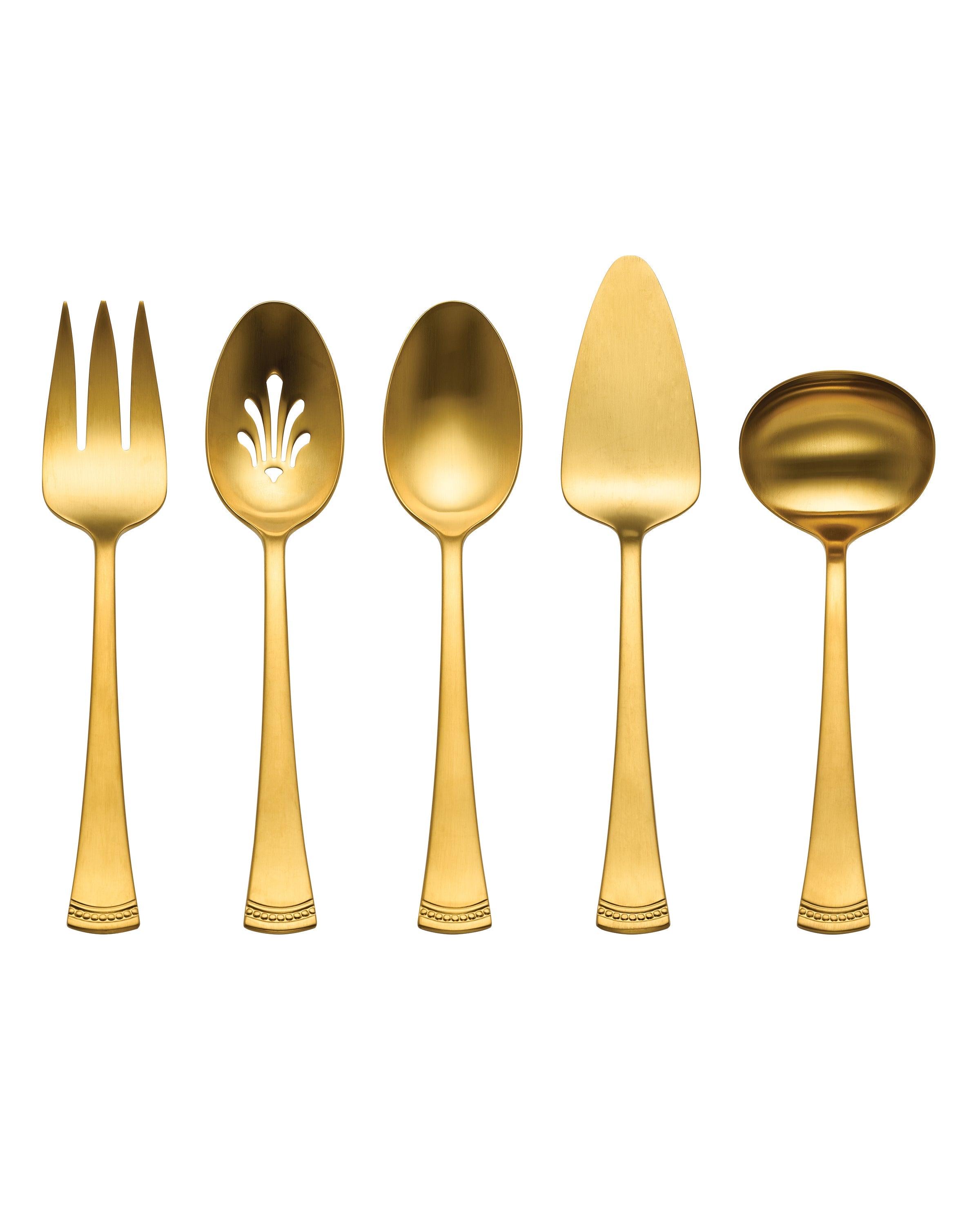 Portola Gold Satin 5 Piece Hostess Set