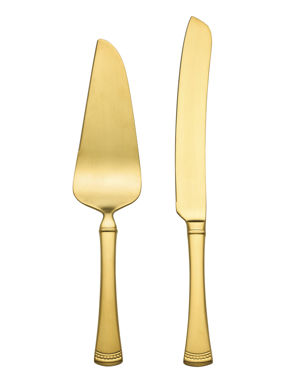 Portola Gold Satin 2 Piece Dessert Set
