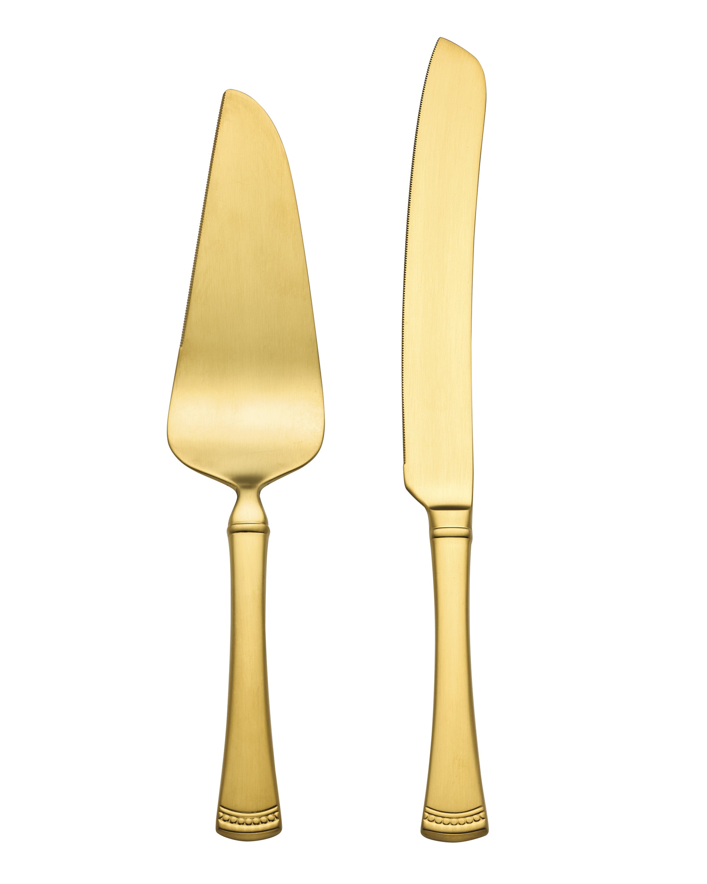 Portola Gold Satin 2 Piece Dessert Set