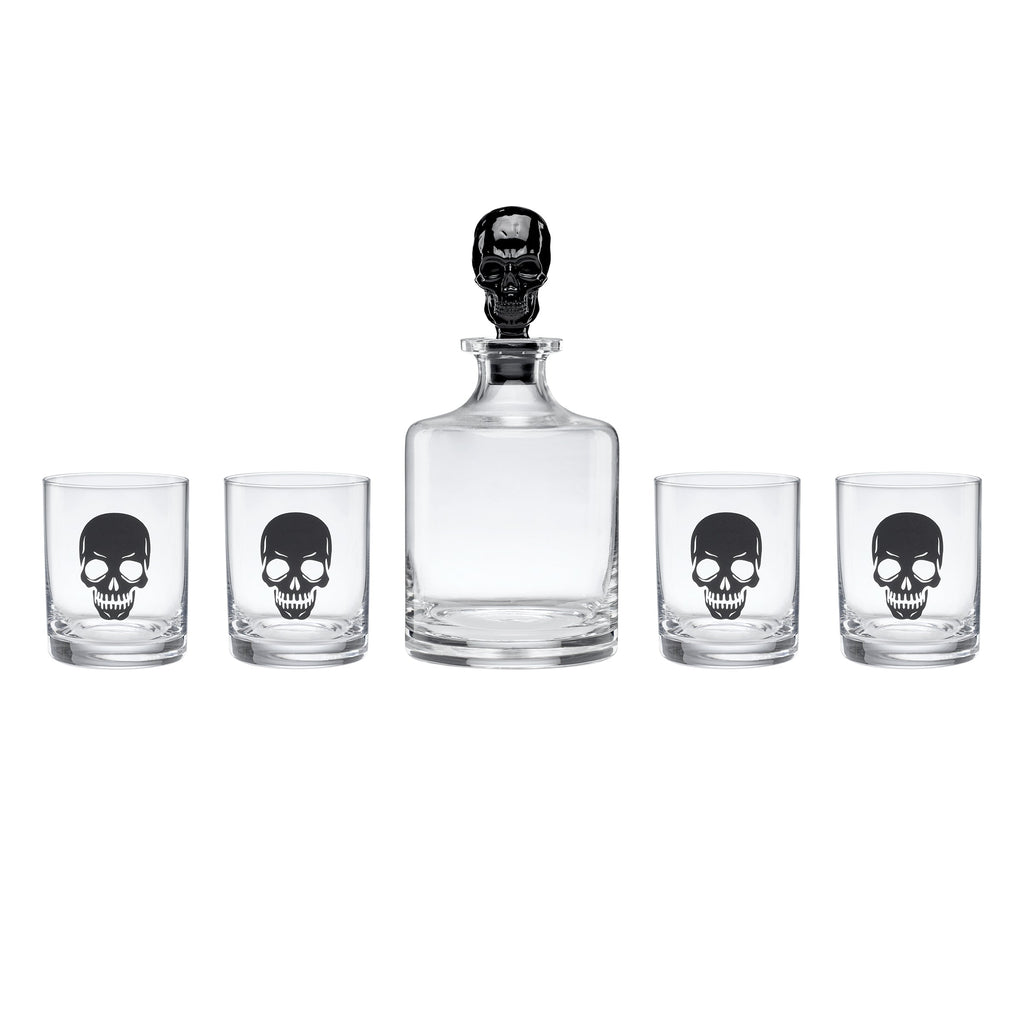 Vintro Halloween 5-Piece Skeleton Whiskey Set