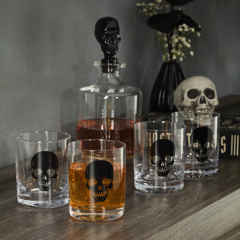 Vintro Halloween 5-Piece Skeleton Whiskey Set
