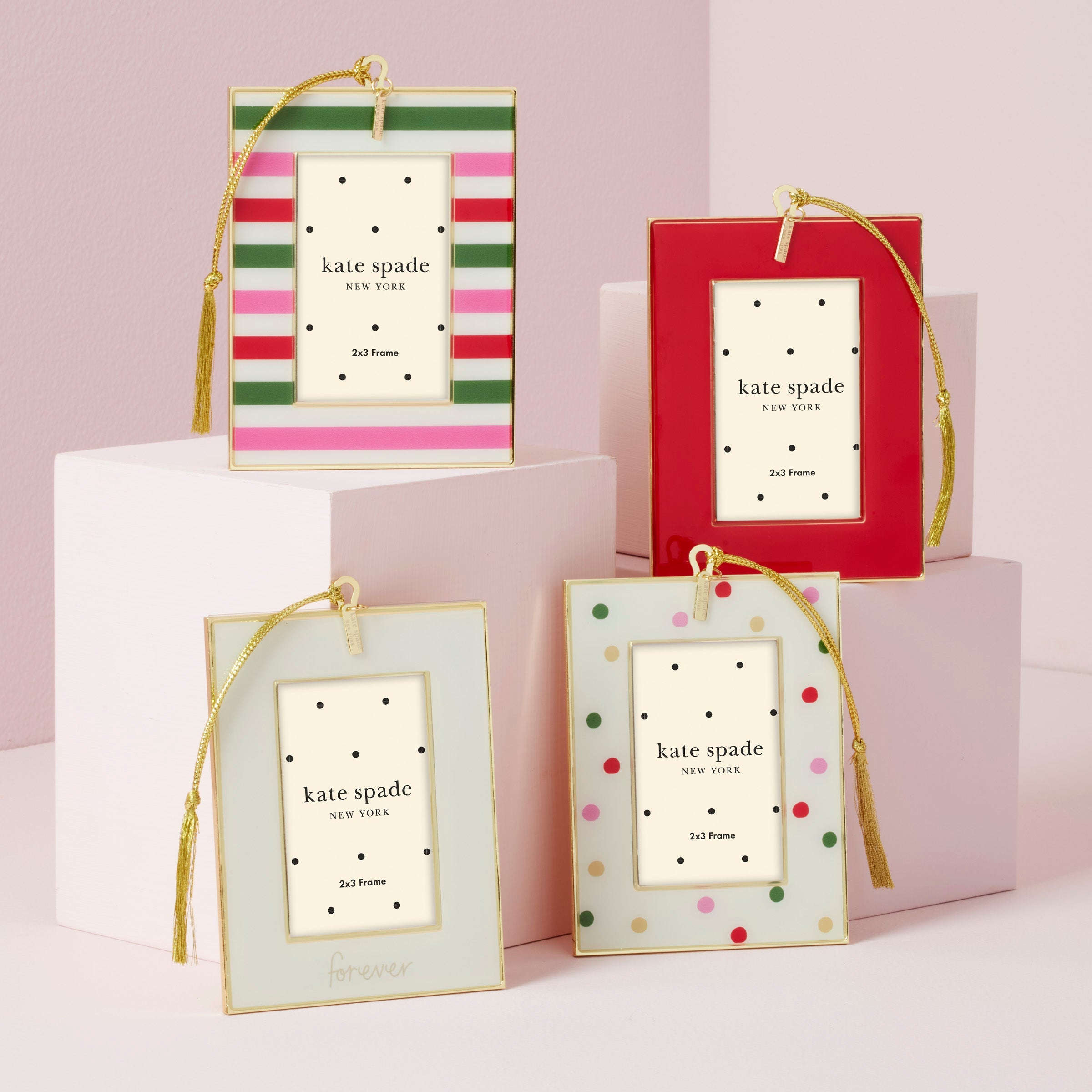 Be Jolly Mini Frame Ornament - Stripe