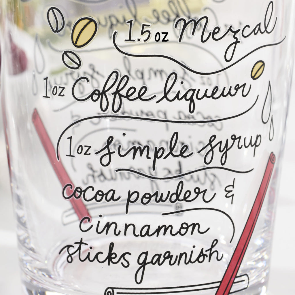 Make Merry Double Old Fashion Glasses - Set Of 4