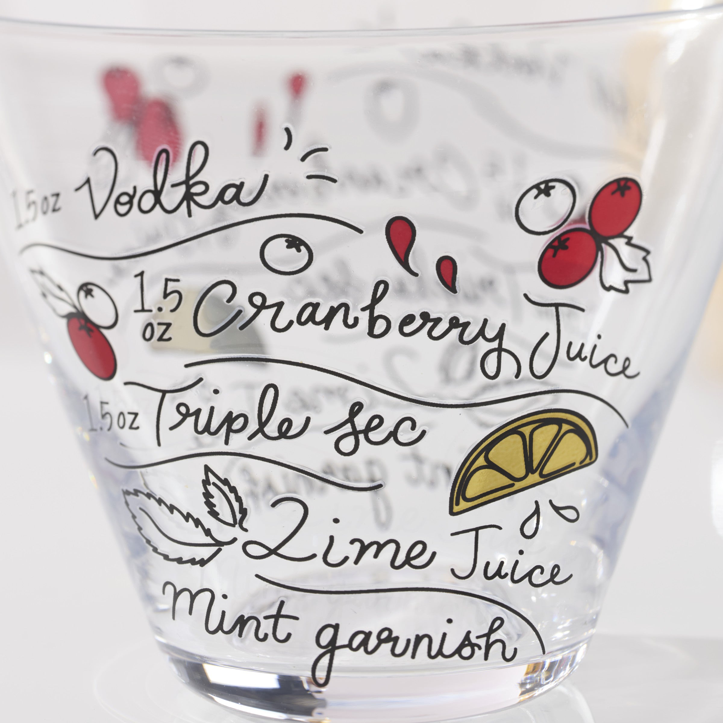 Make Merry Stemless Martini Glasses - Set Of 4