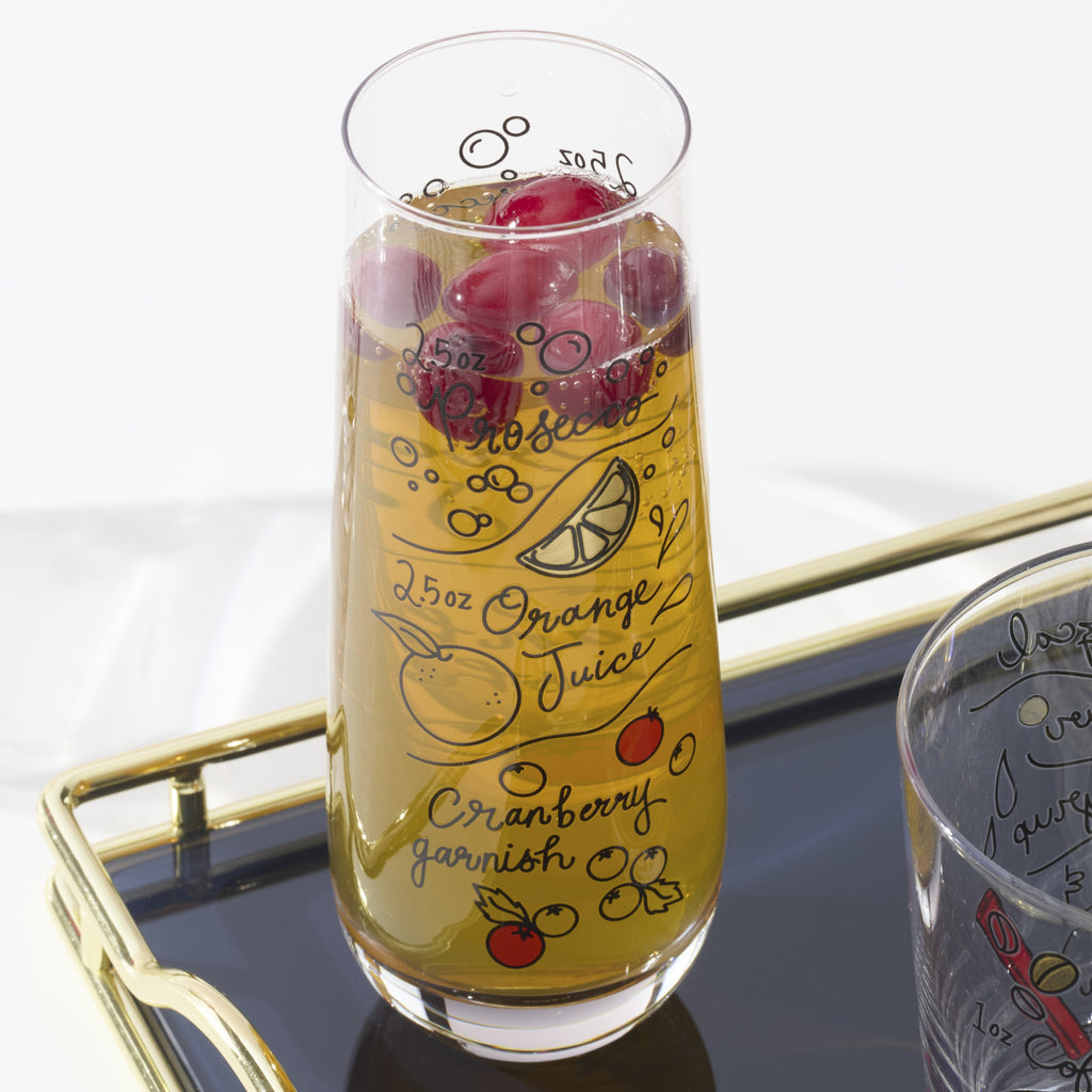 Make Merry Stemless Flute Glasses - Set Of 4