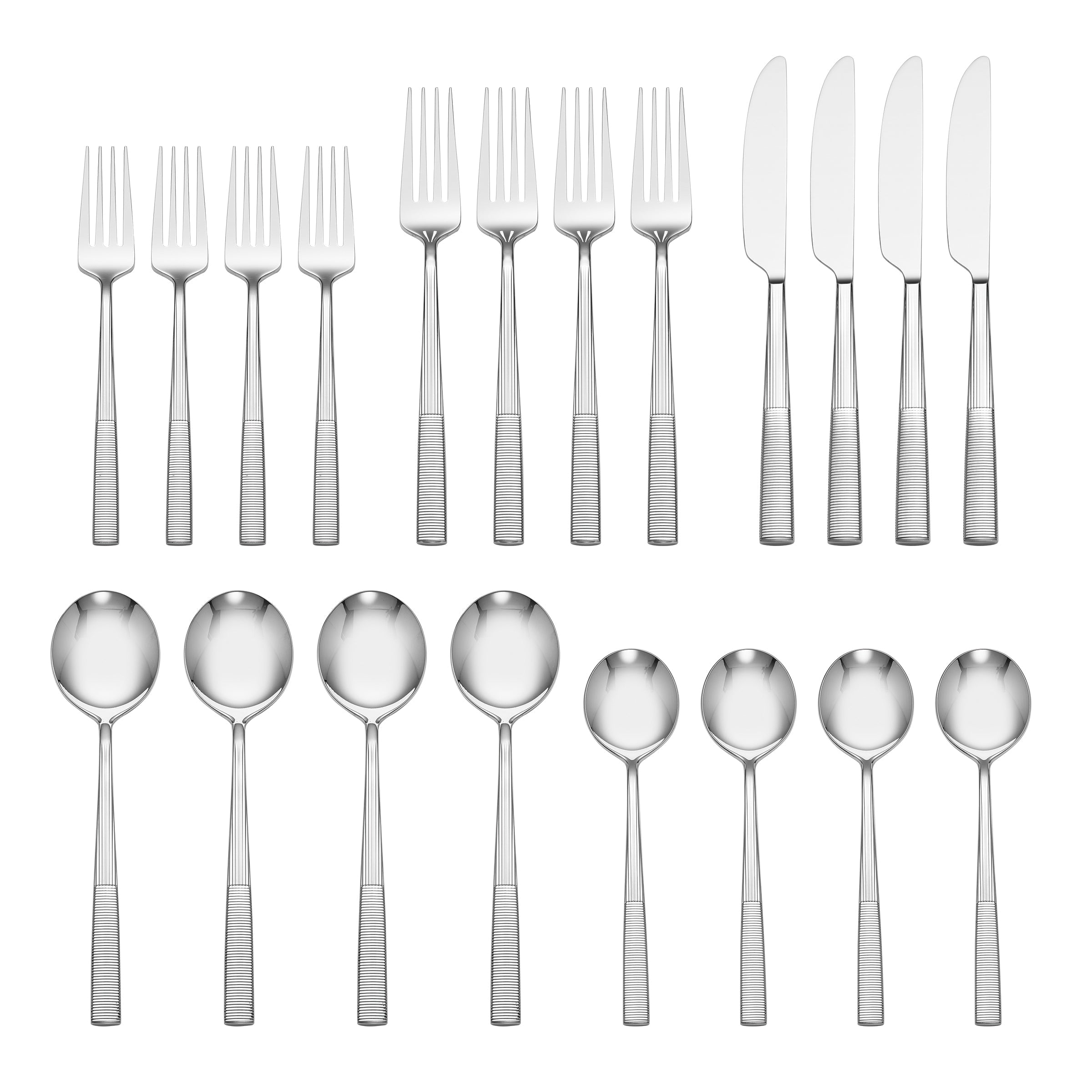 Modulus Mirror 20 Piece Flatware Set