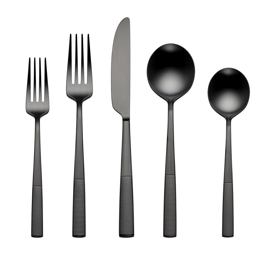 Modulus Black Satin 20 Piece Flatware Set
