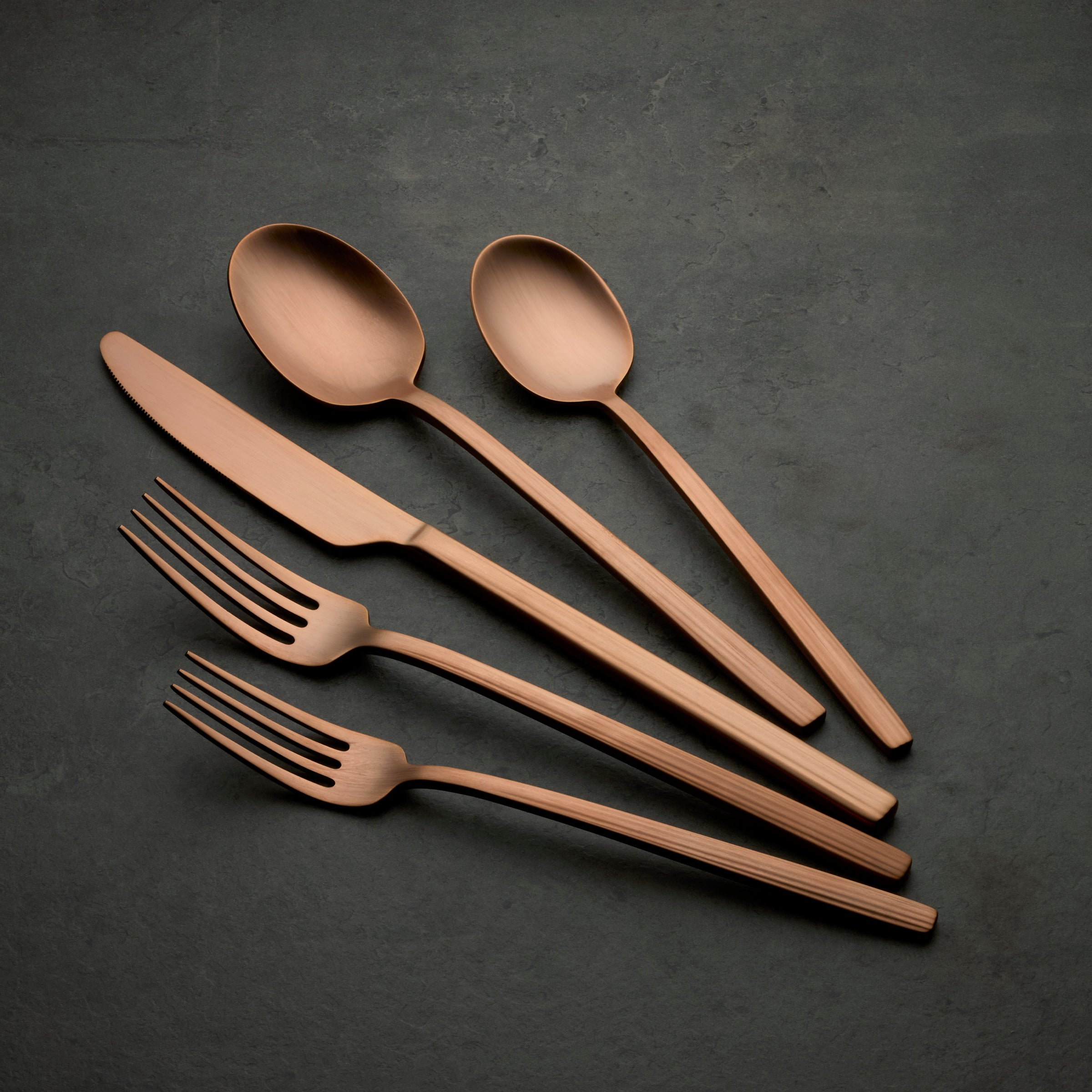 Dean Rose Gold Satin 20 Piece Flatware Set