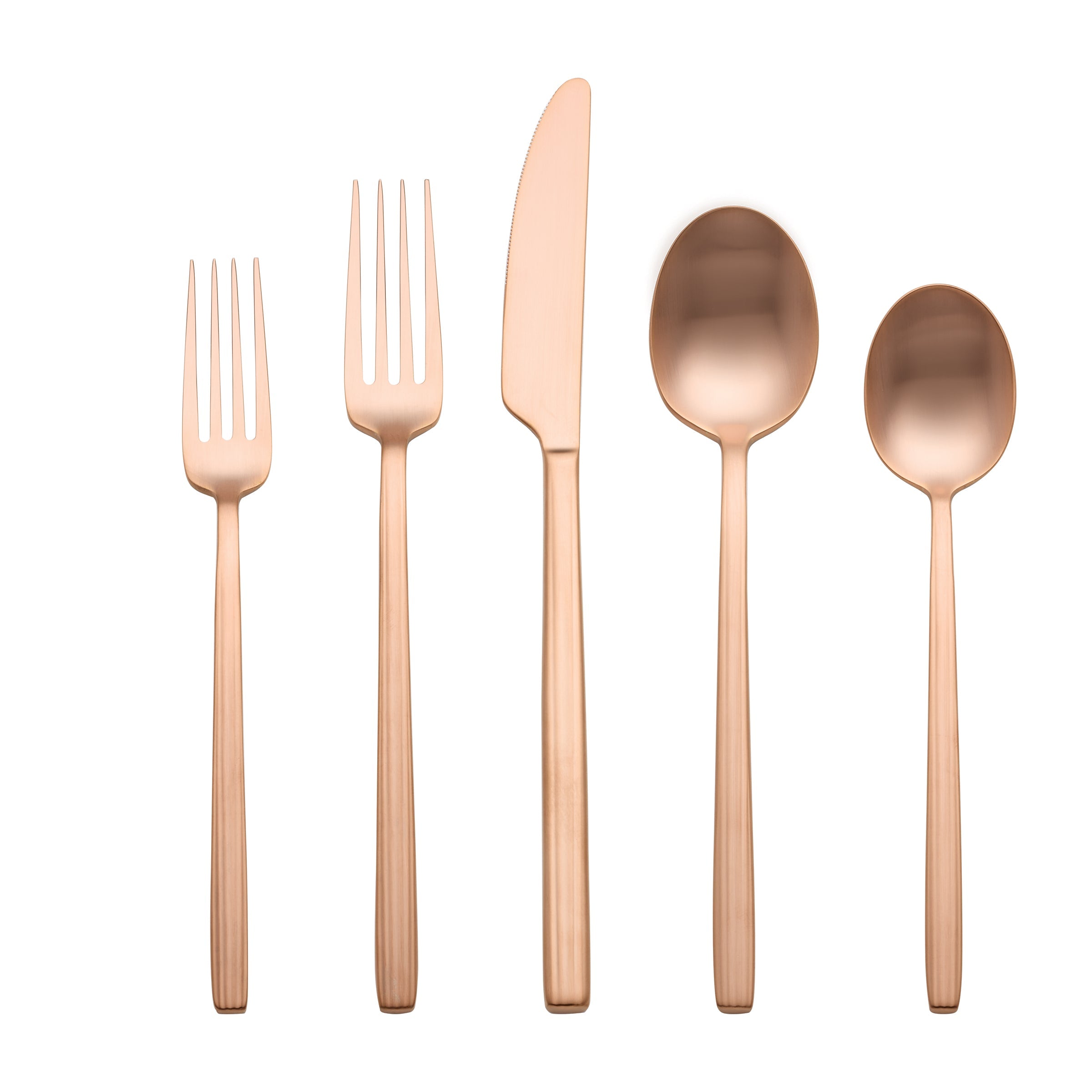 Dean Rose Gold Satin 20 Piece Flatware Set