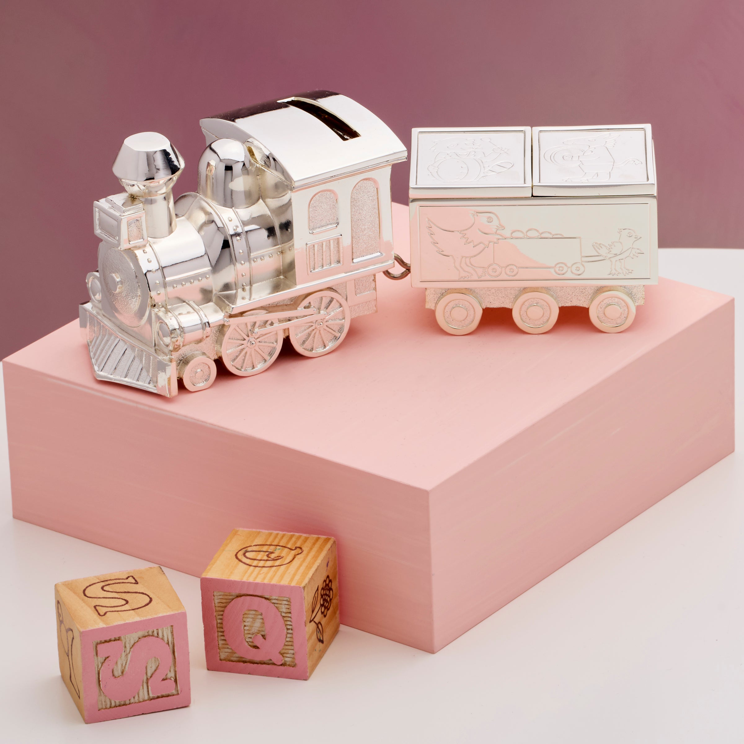 Train With Caboose Coin Bank
