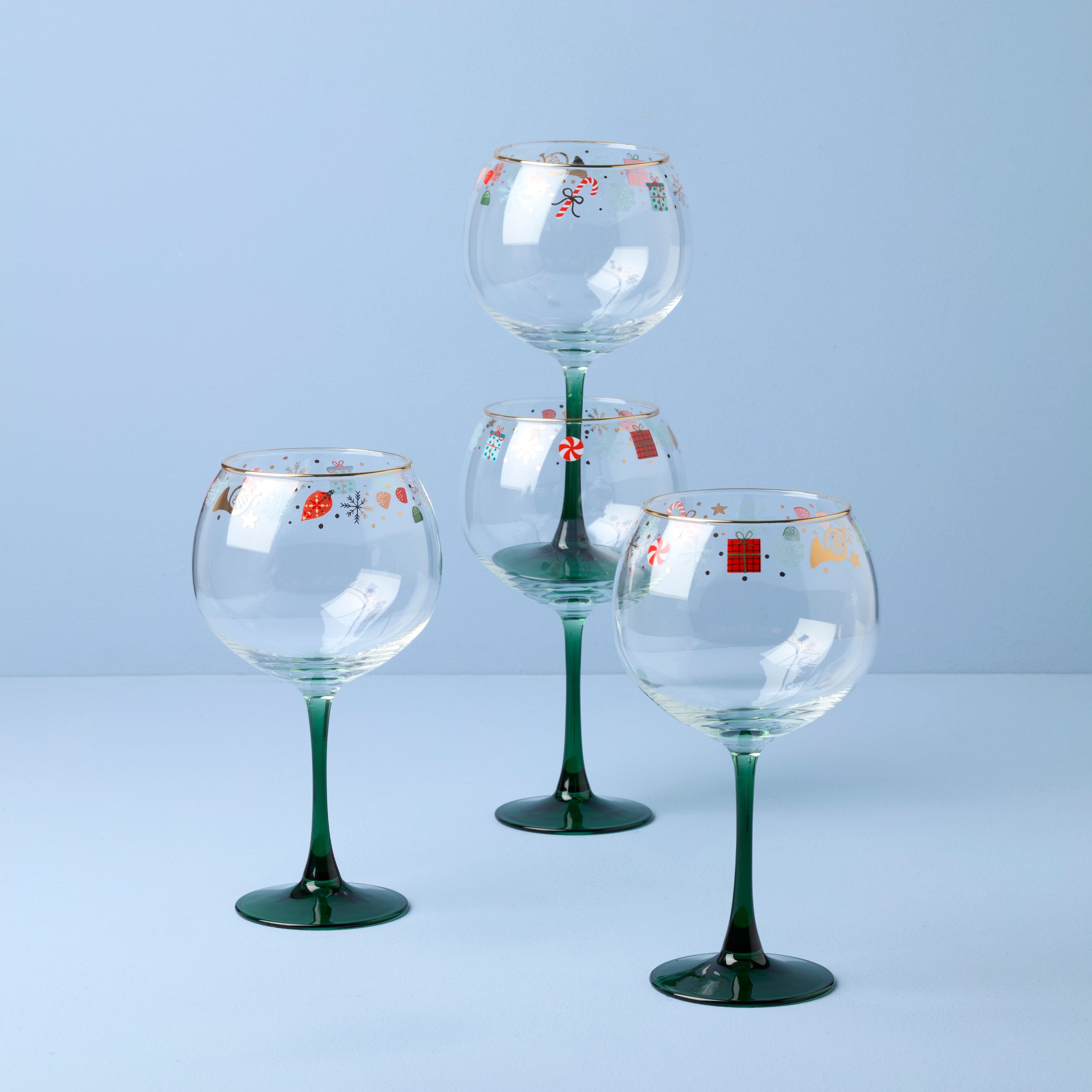 "Nutcracker Ballet Balloon Wine Glasses, Set of 4"