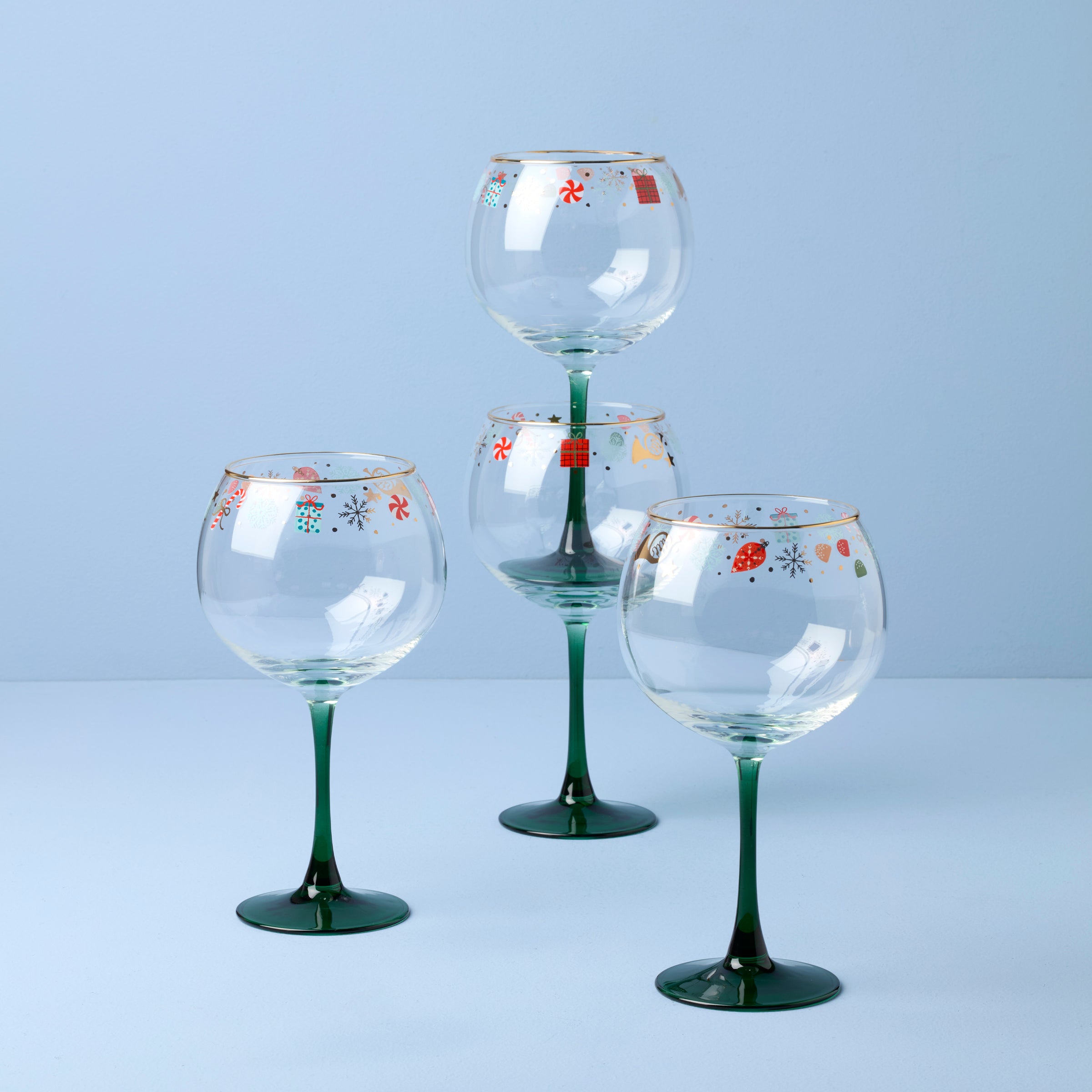"Nutcracker Ballet Balloon Wine Glasses, Set of 4"