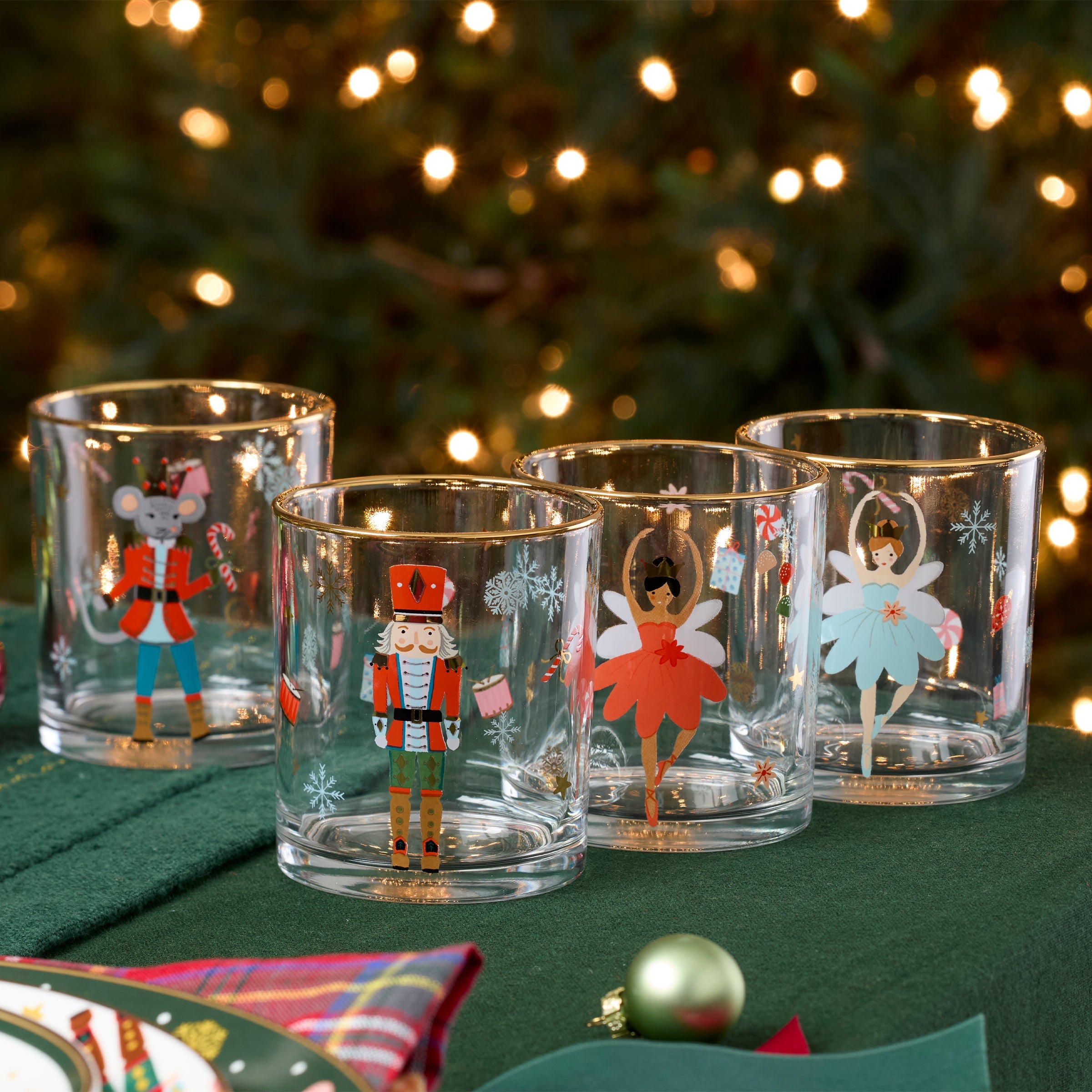 "Nutcracker Ballet DOF Glasses, Set of 4"