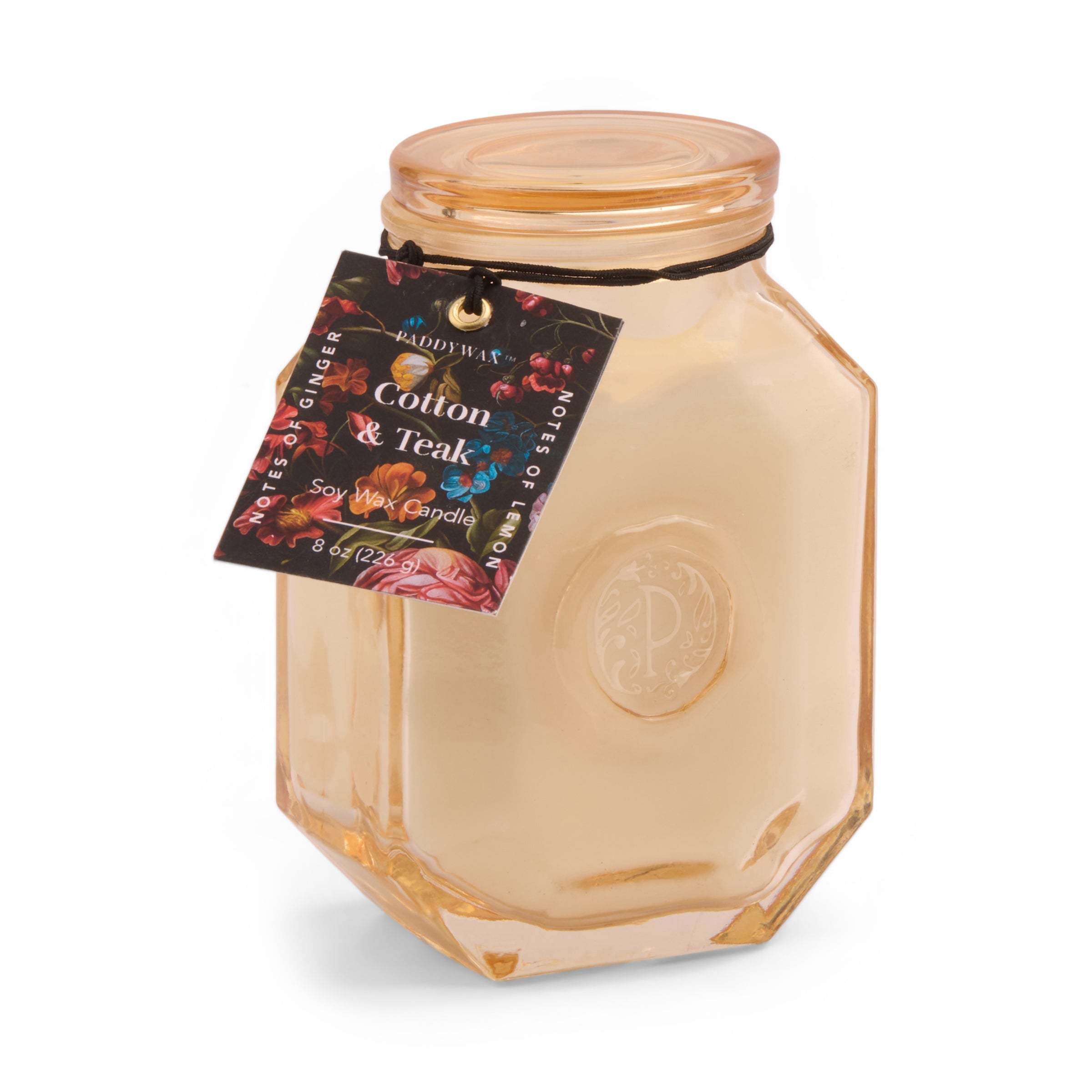 "Botanica 8-oz Soy Wax Candle, Cotton & Teak"