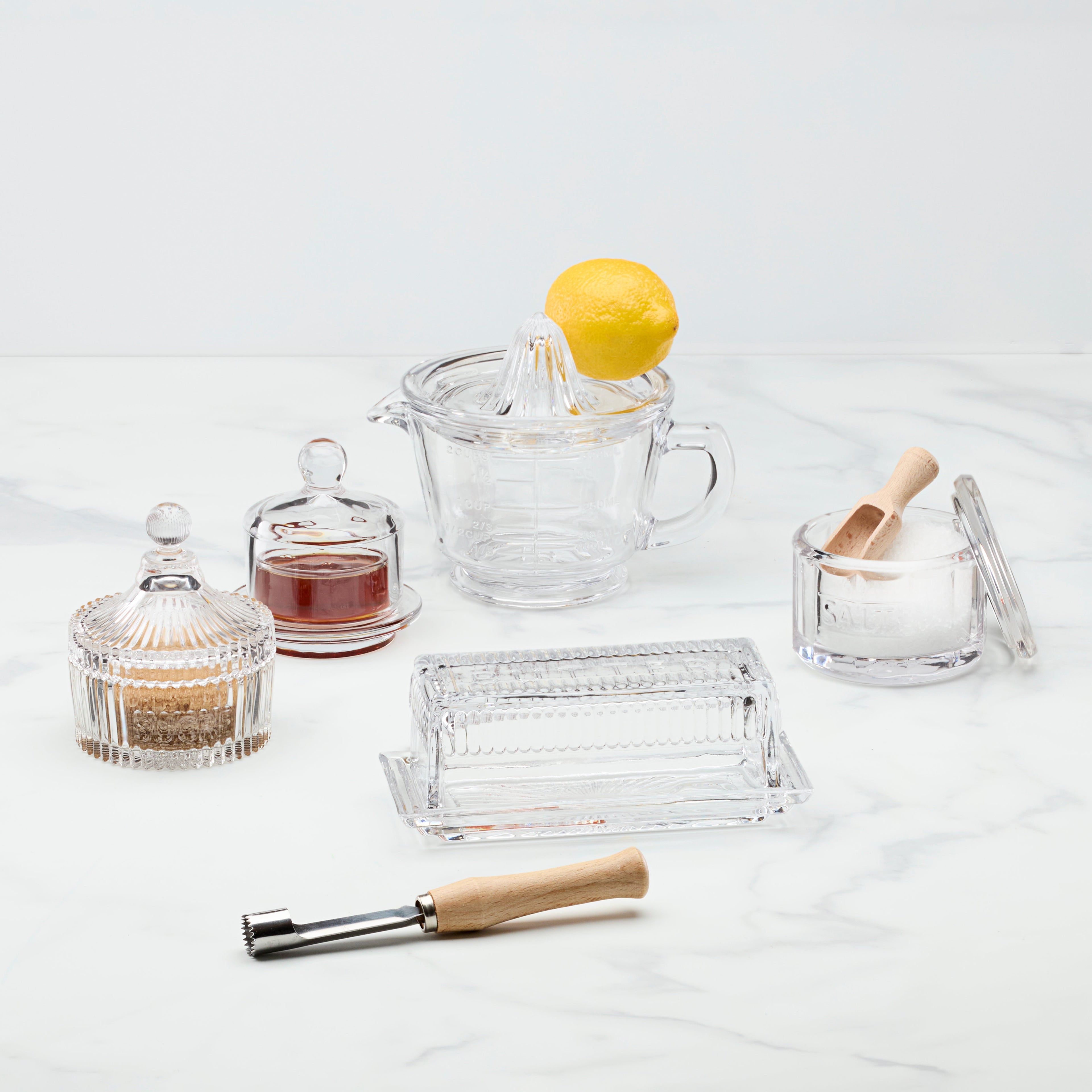 "Glass Cloche Condiment Dish, Round"