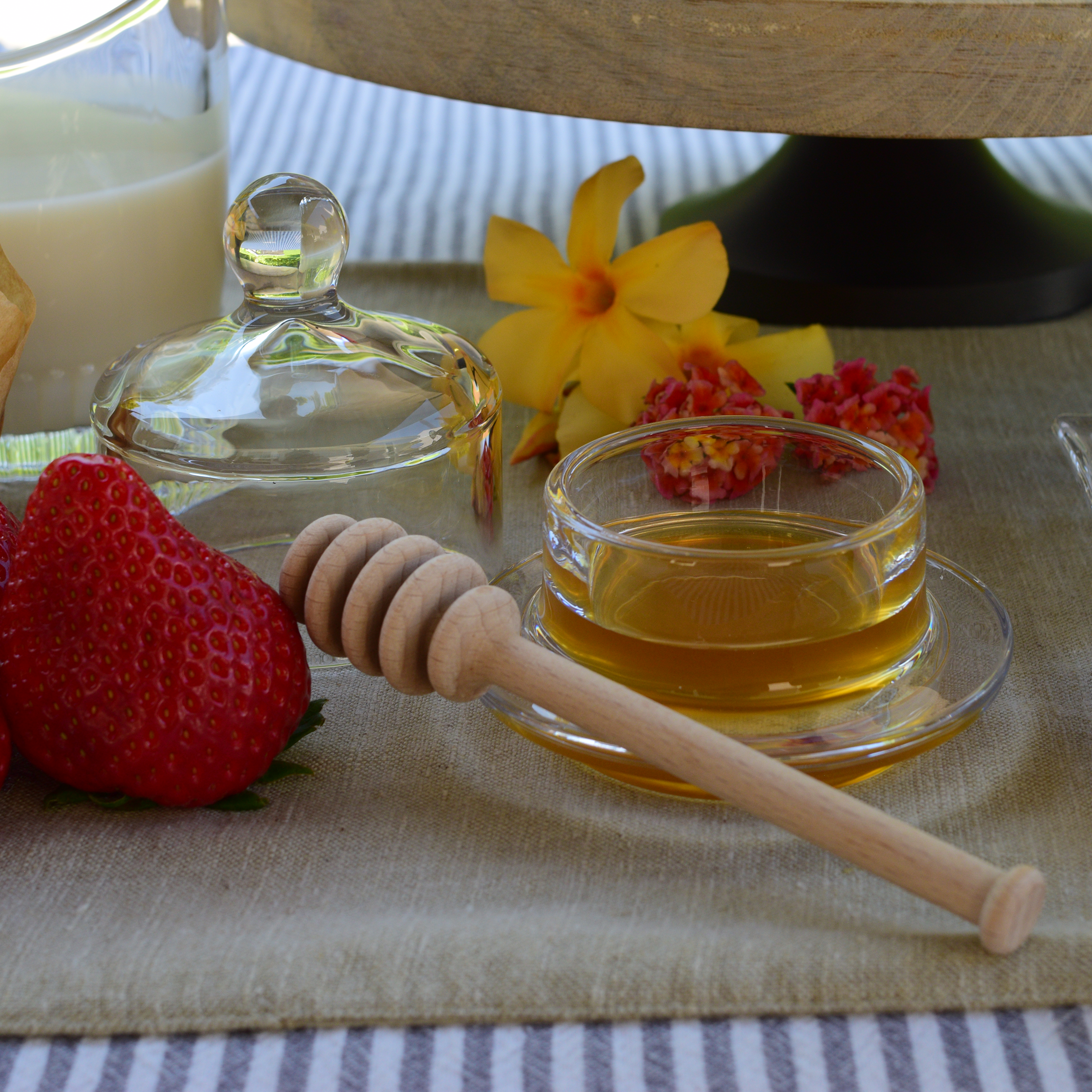"Glass Cloche Condiment Dish, Round"