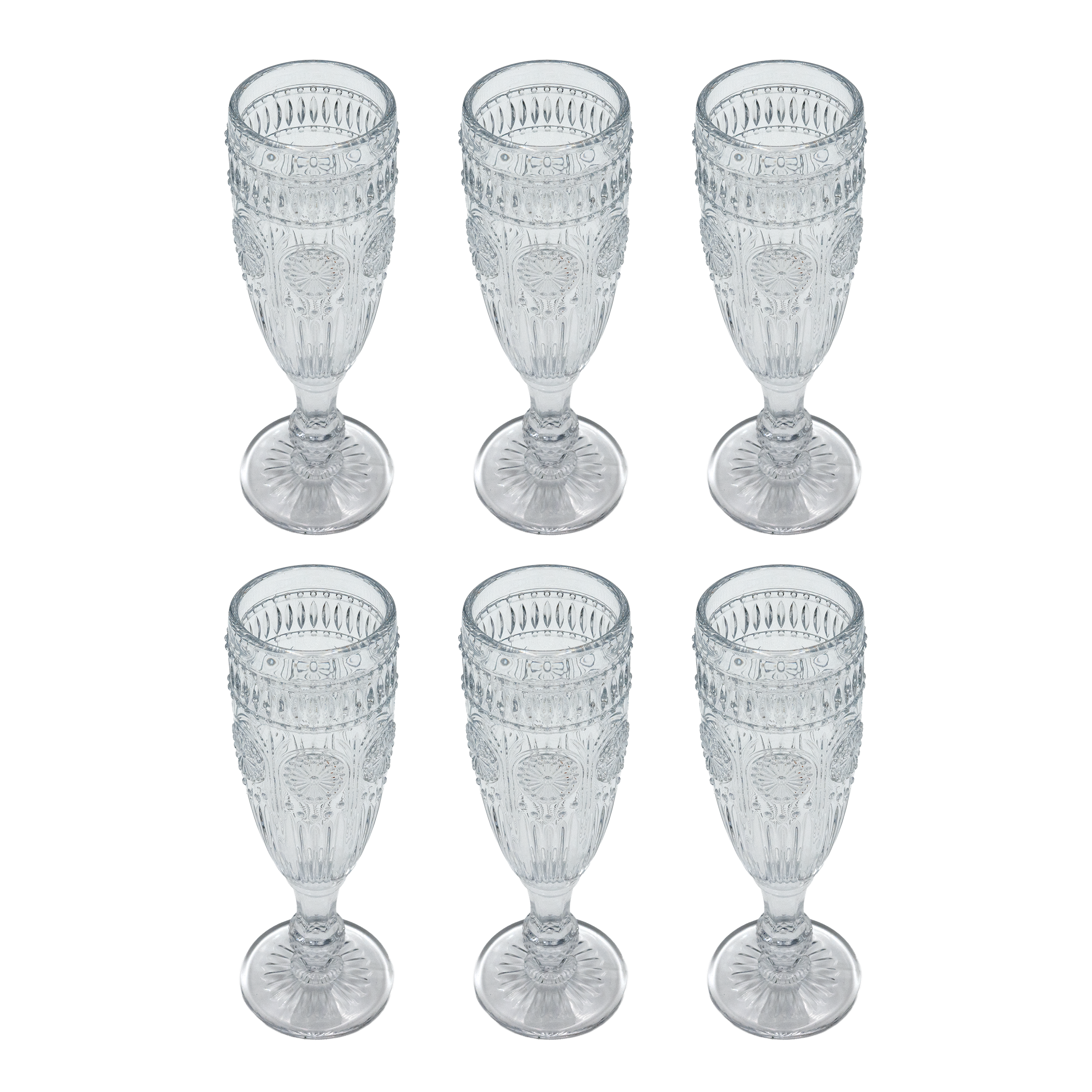 "Fiesta Flutes, Set Of 6"