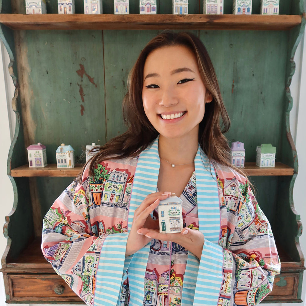 Lenox Spice Village x Printfresh Pink Kitchen Robe - One Size