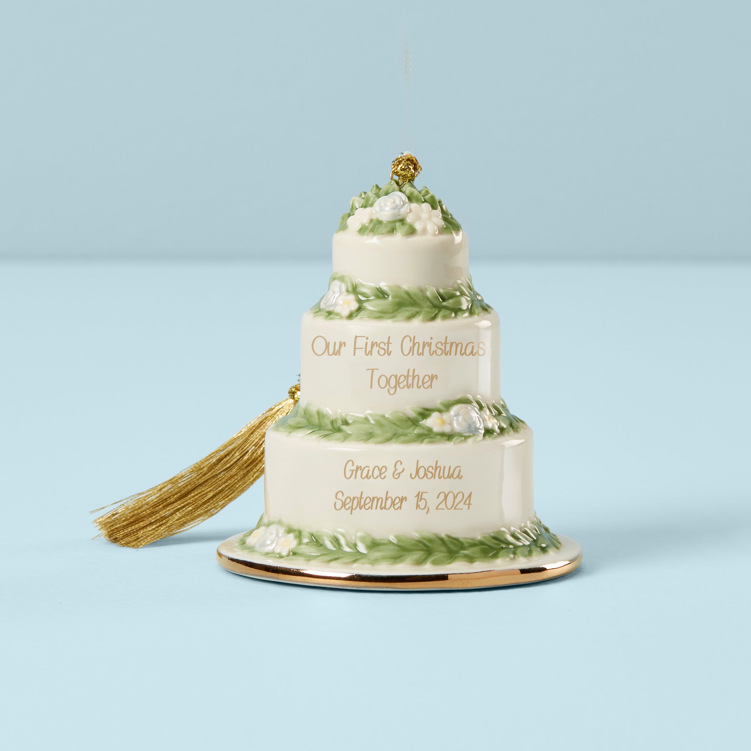 Personalized 1st Christmas Cake Ornament