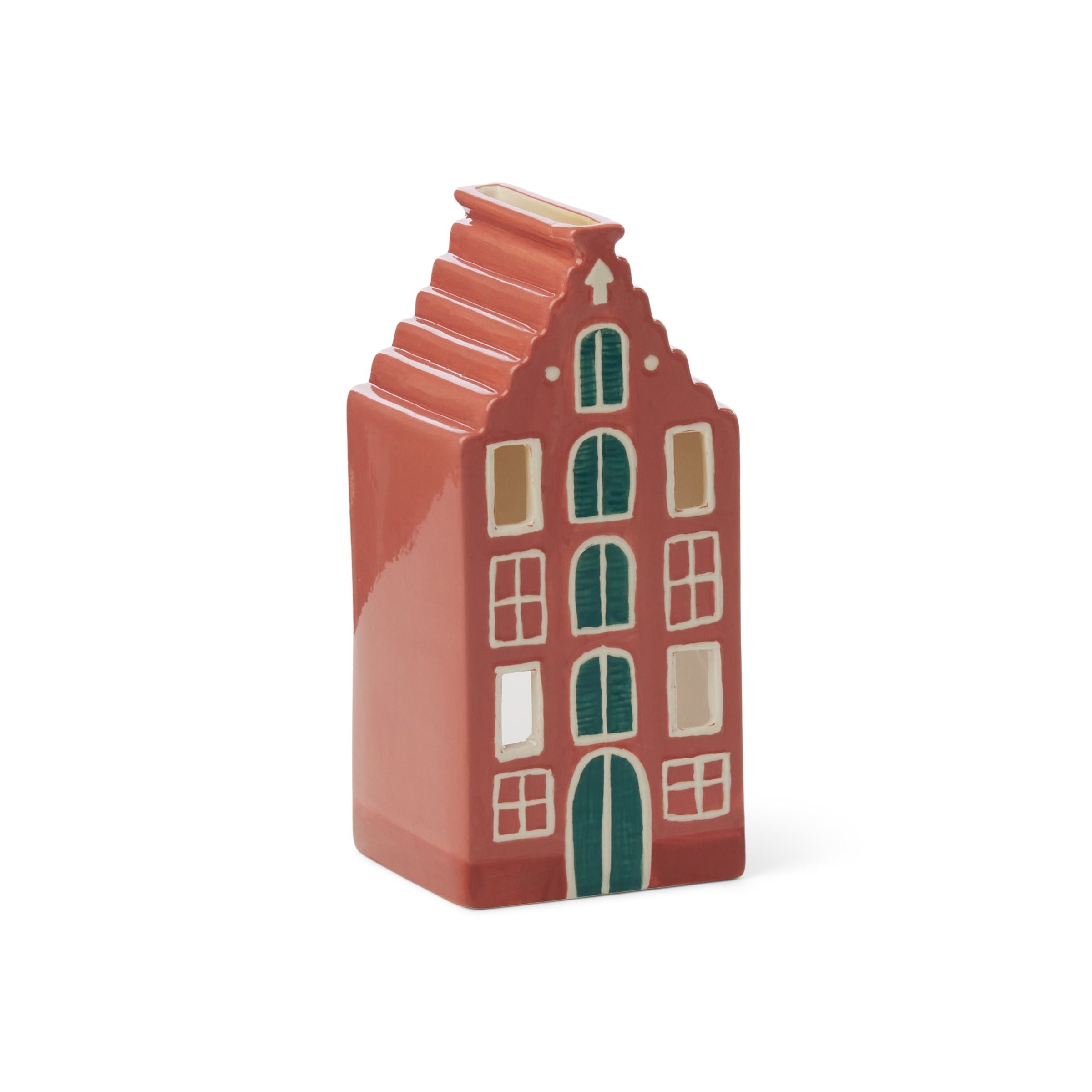 "Incense House with Tea Light + 20 Cones, Amsterdam House"