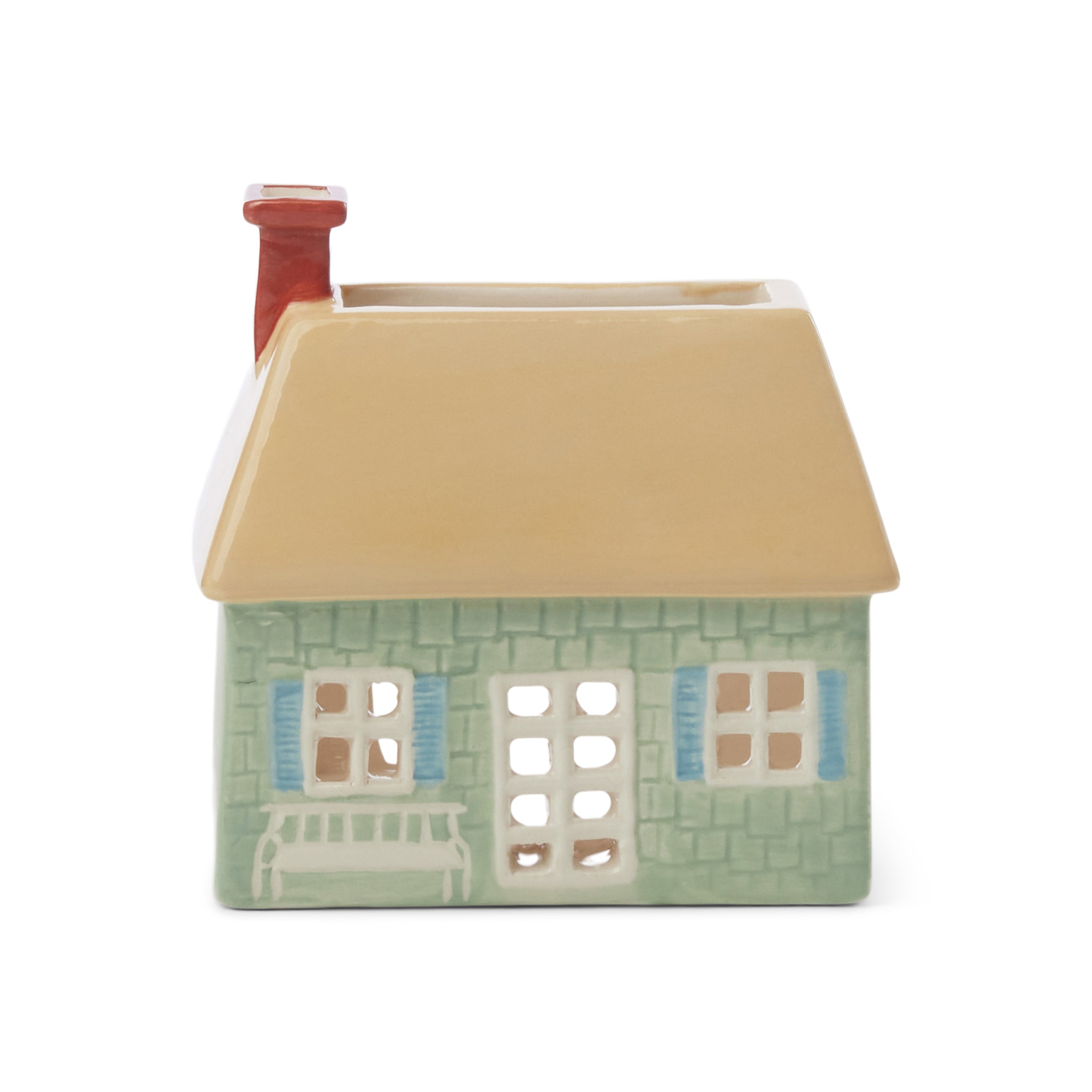 "Incense House with Tea Light + 20 Cones, English Cottage"