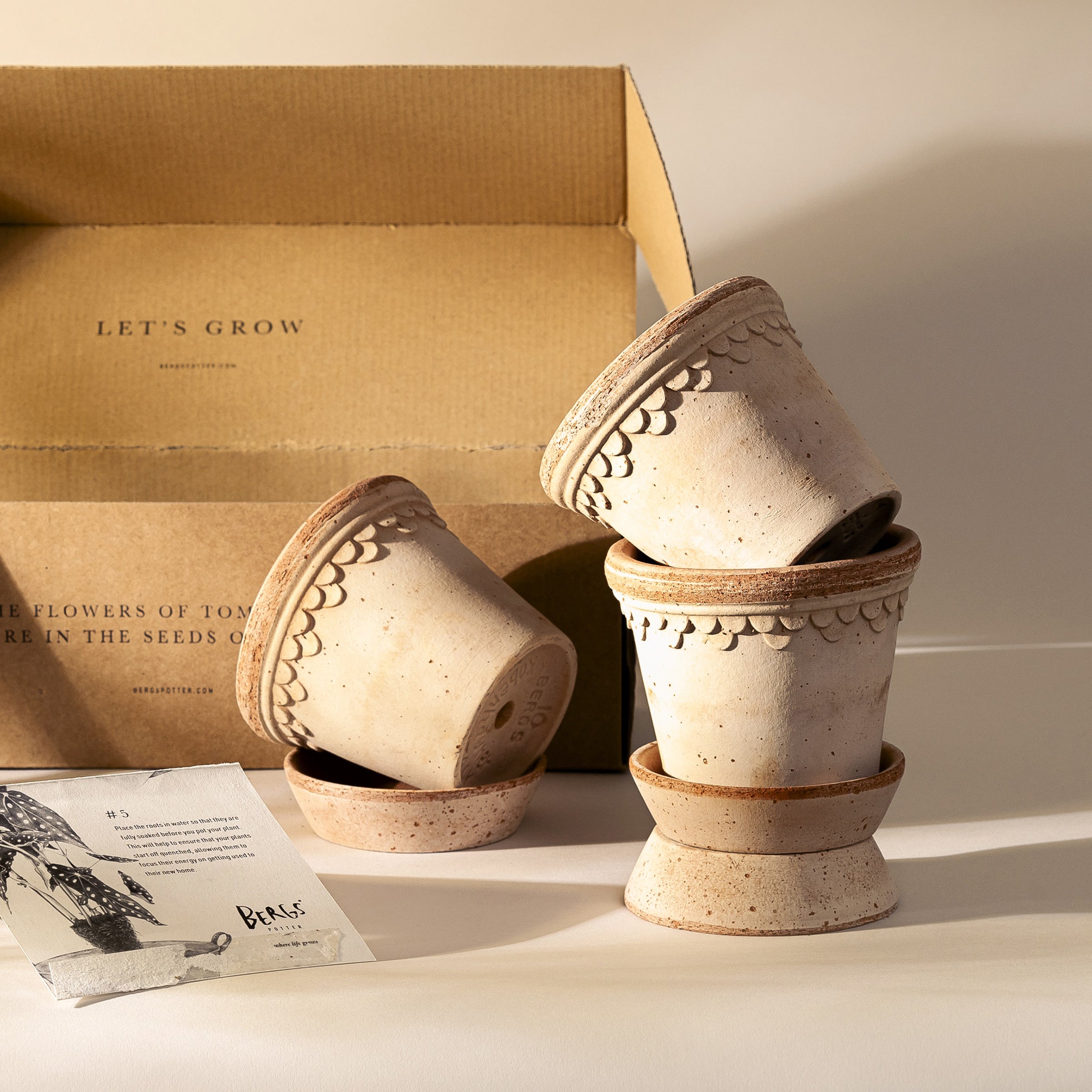 "Kobenhavner Raw Rosa Terracotta Pots, Set of 3"