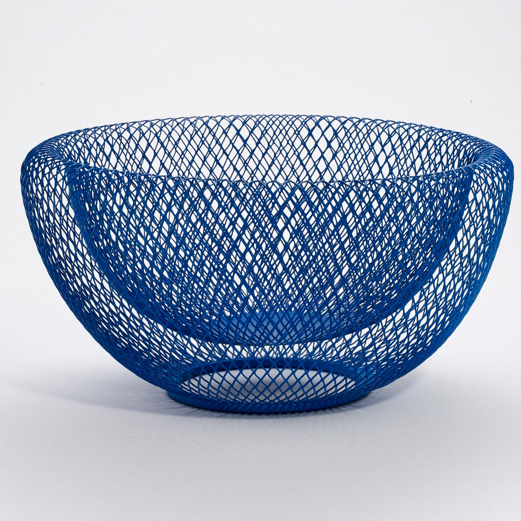 Blue Wire Mesh Bowl