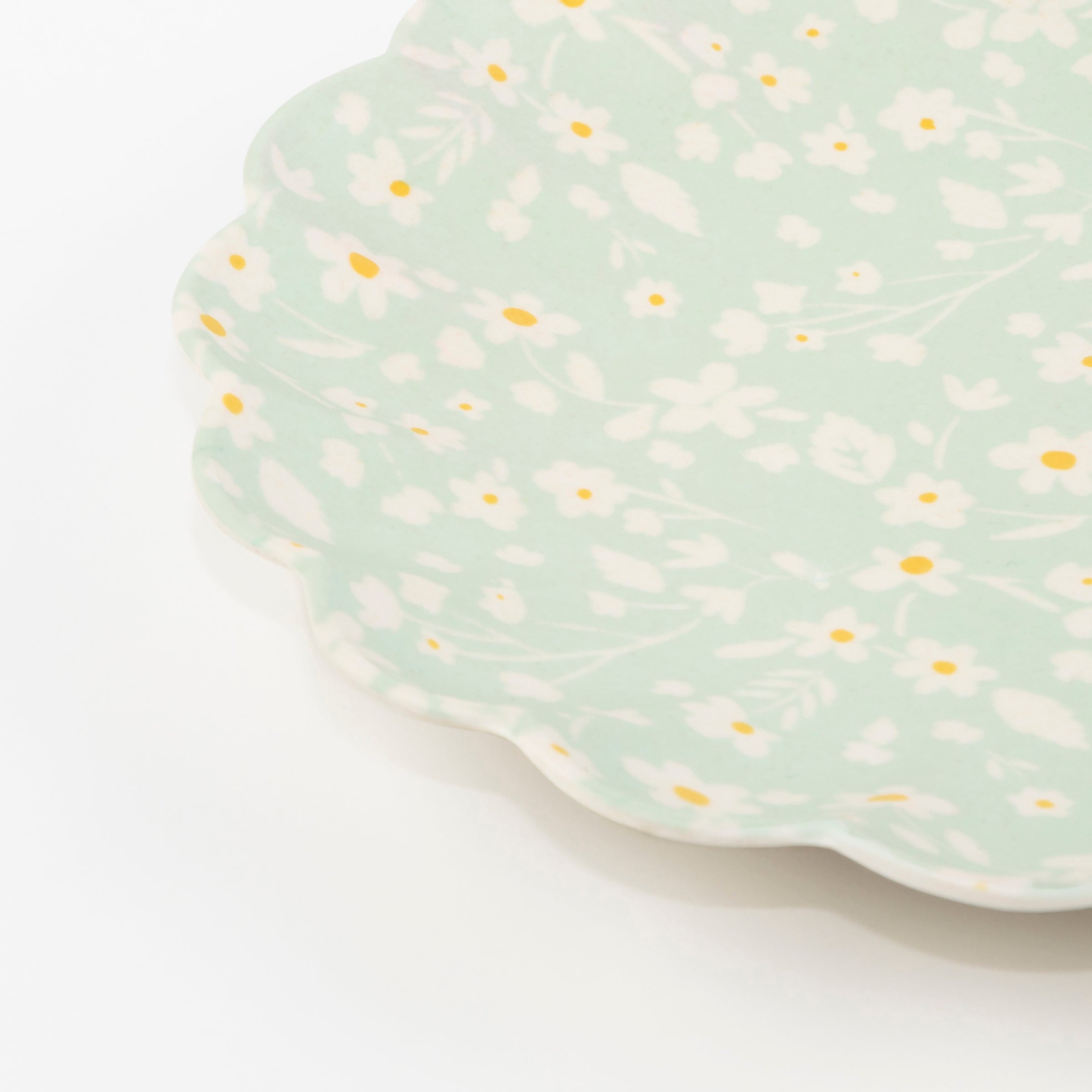 "Floral Reusable Bamboo Large Plates, Set of 6"