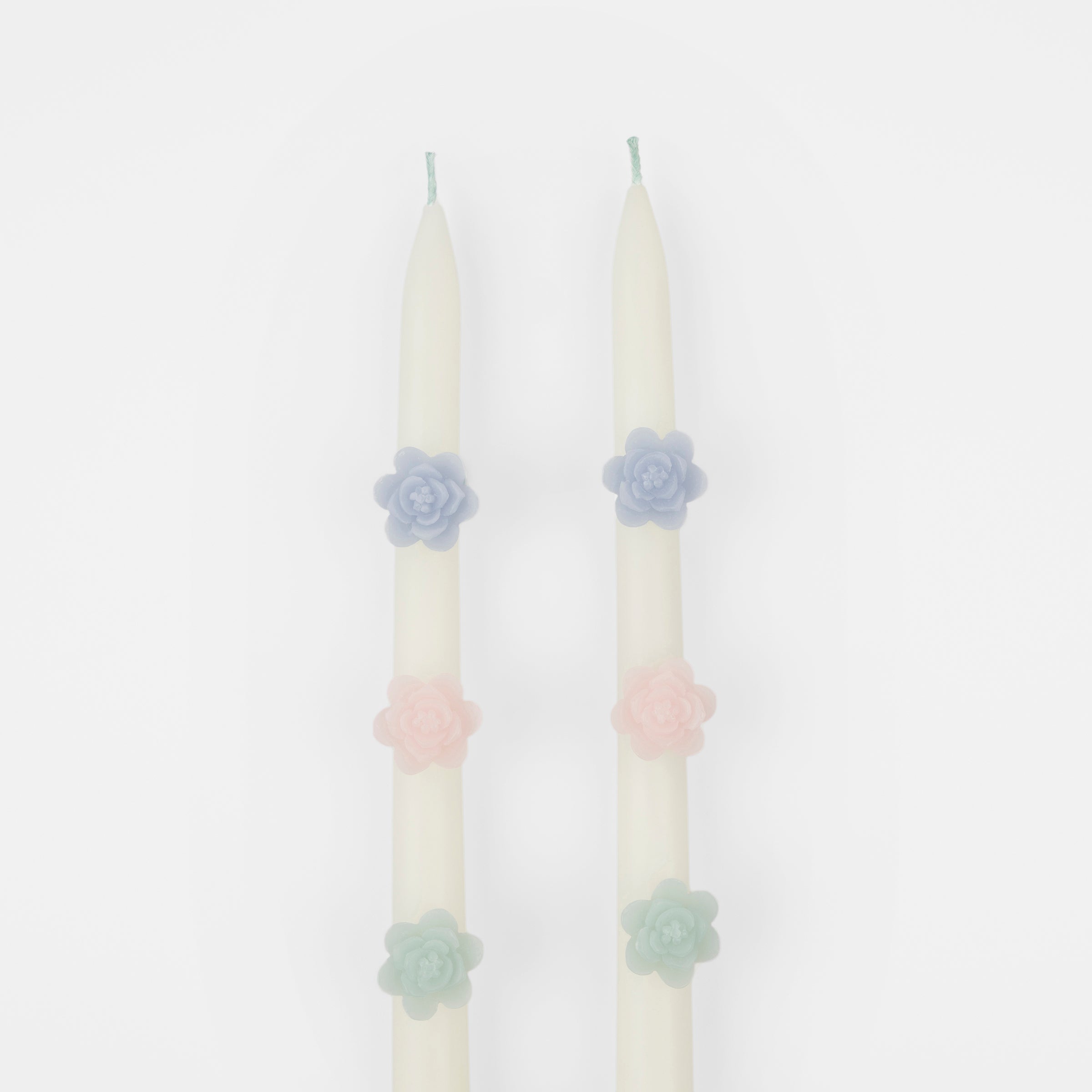 Pastel Flower Taper Candles