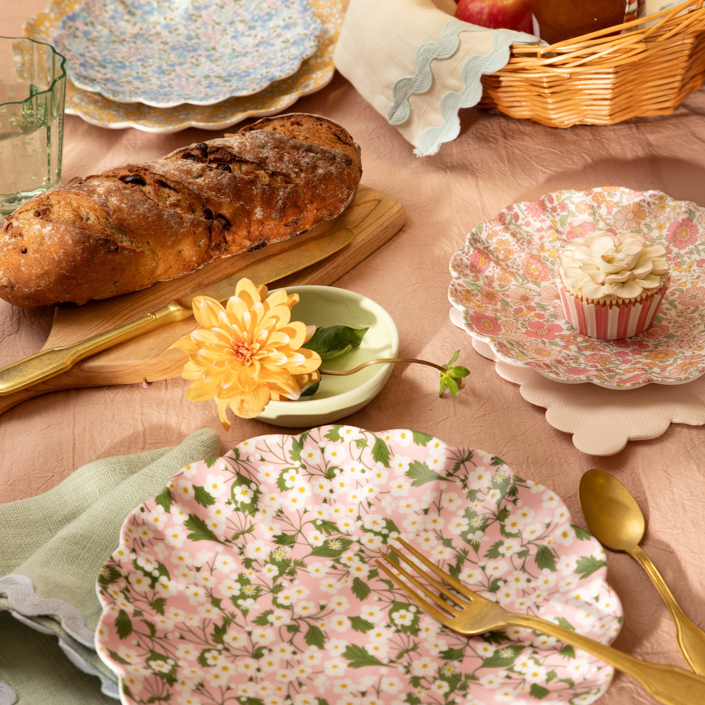 "Meri Meri x Liberty Mixed Large Melamine Plates, Set of 4"