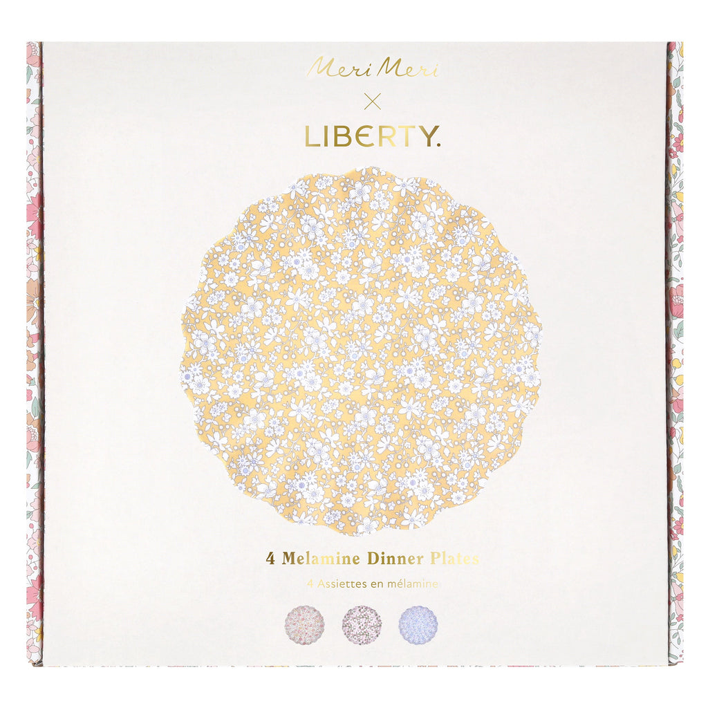 "Meri Meri x Liberty Mixed Large Melamine Plates, Set of 4"